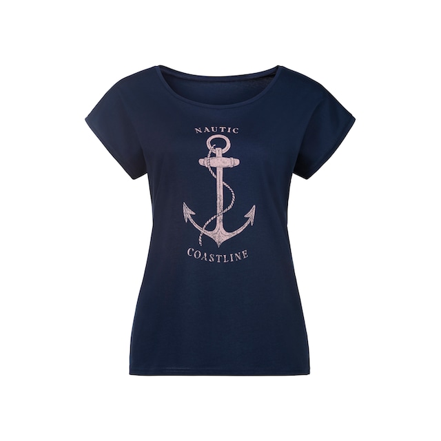 Beachtime T-Shirt, (2er-Pack), mit maritimen Druck vorn online kaufen