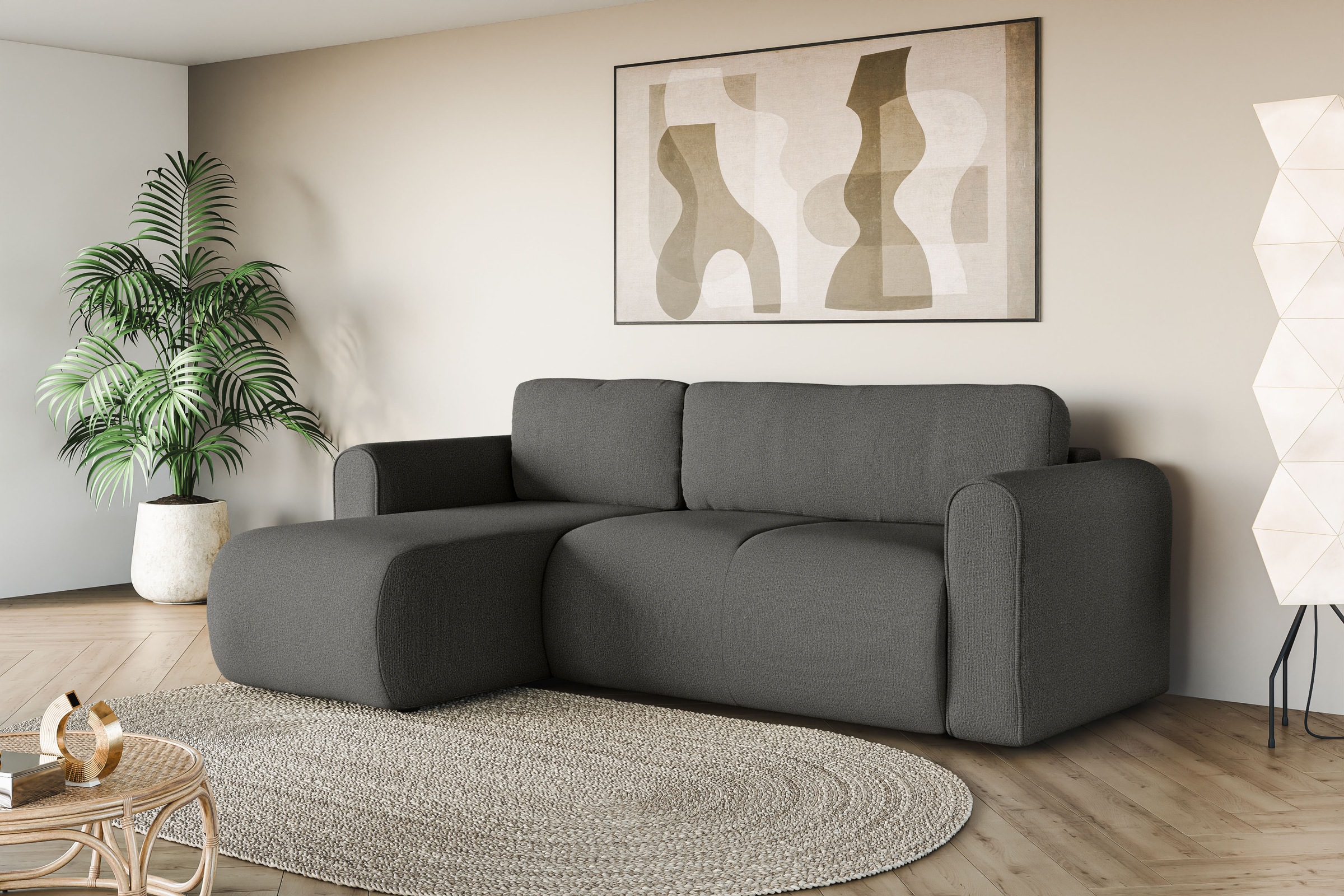OTTO home Ecksofa »Zacharia wahlweise Schlafsofa mit Bettkasten, B/T/H 250/ günstig online kaufen