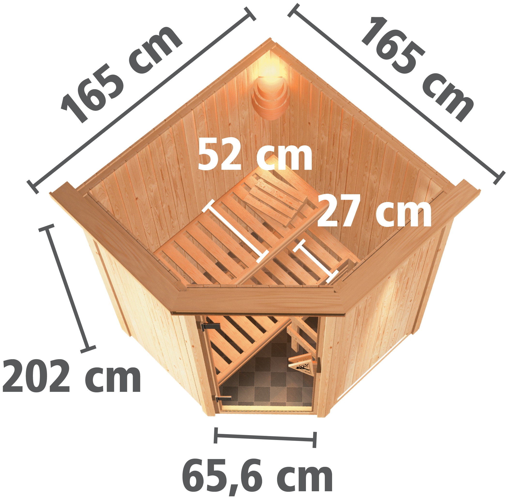 Karibu Sauna »Larin« Set,  ohne Ofen