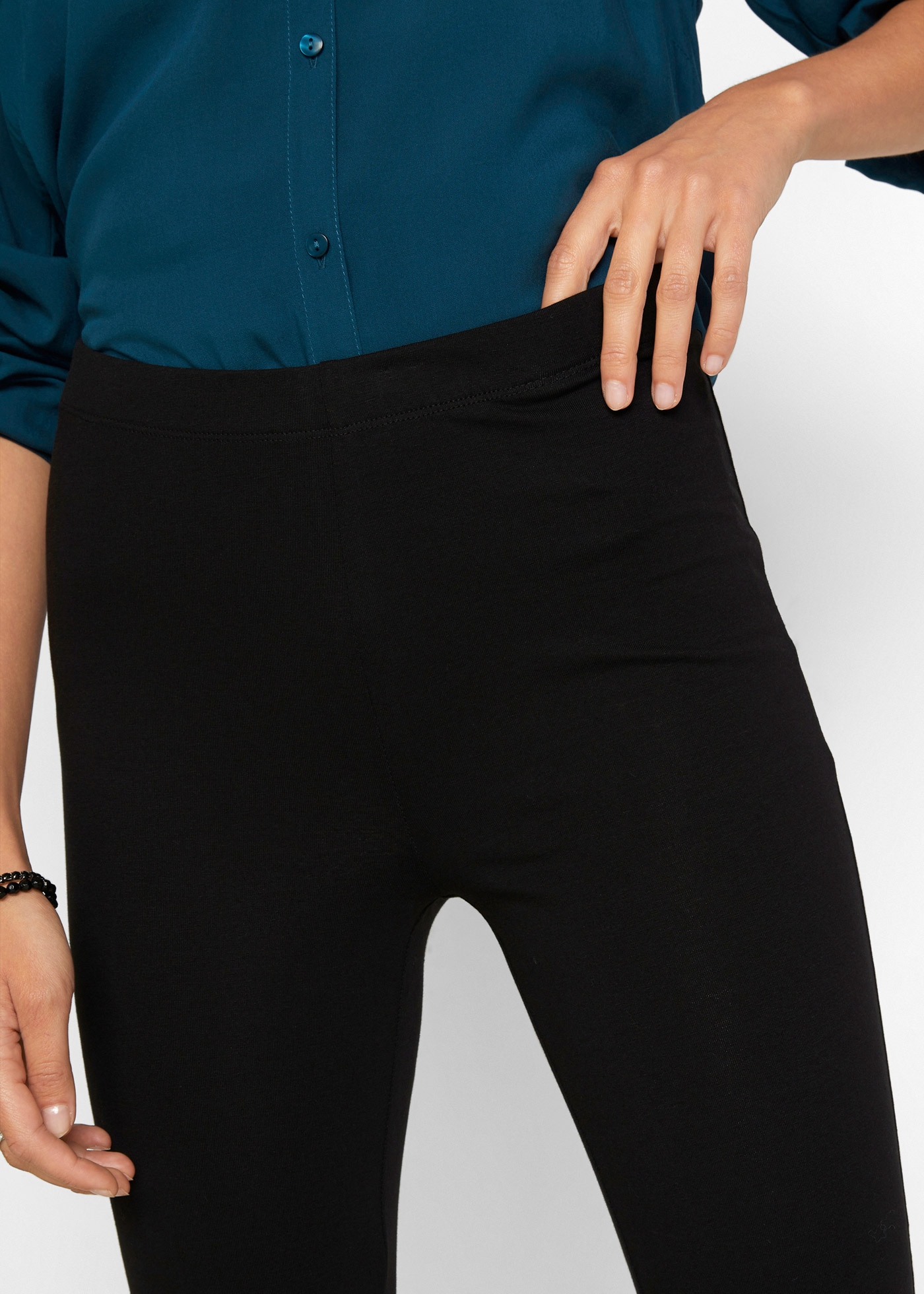 bonprix Caprileggings  aus Baumwolle und Elasthan, Skinny Fit Passform, eleganter Stil