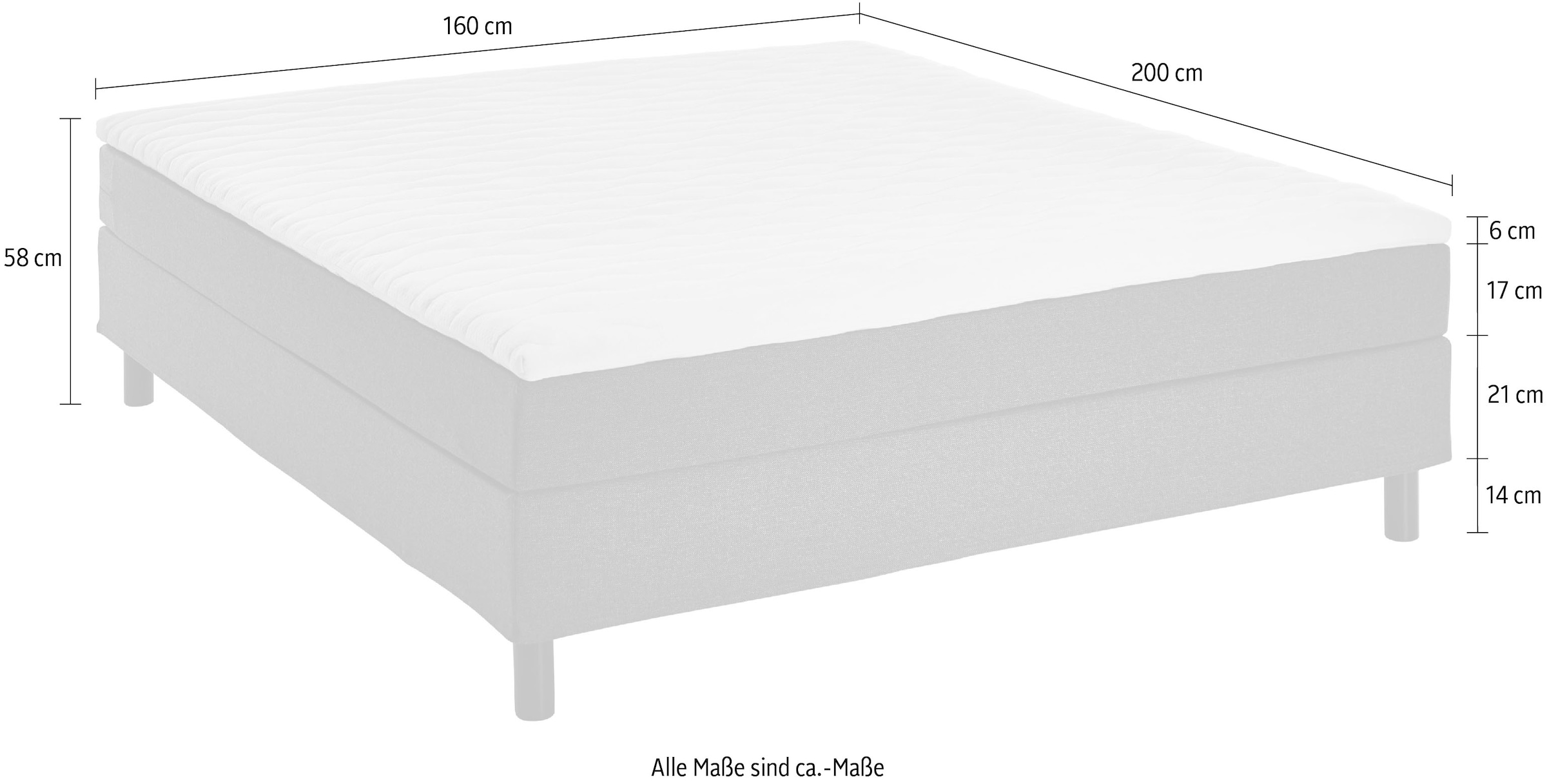 10. Bild von ATLANTIC home collection Boxbett »Happy«, ohne Kopfteil, mit Topper, wahlweise mit oder ohne Bettwaren