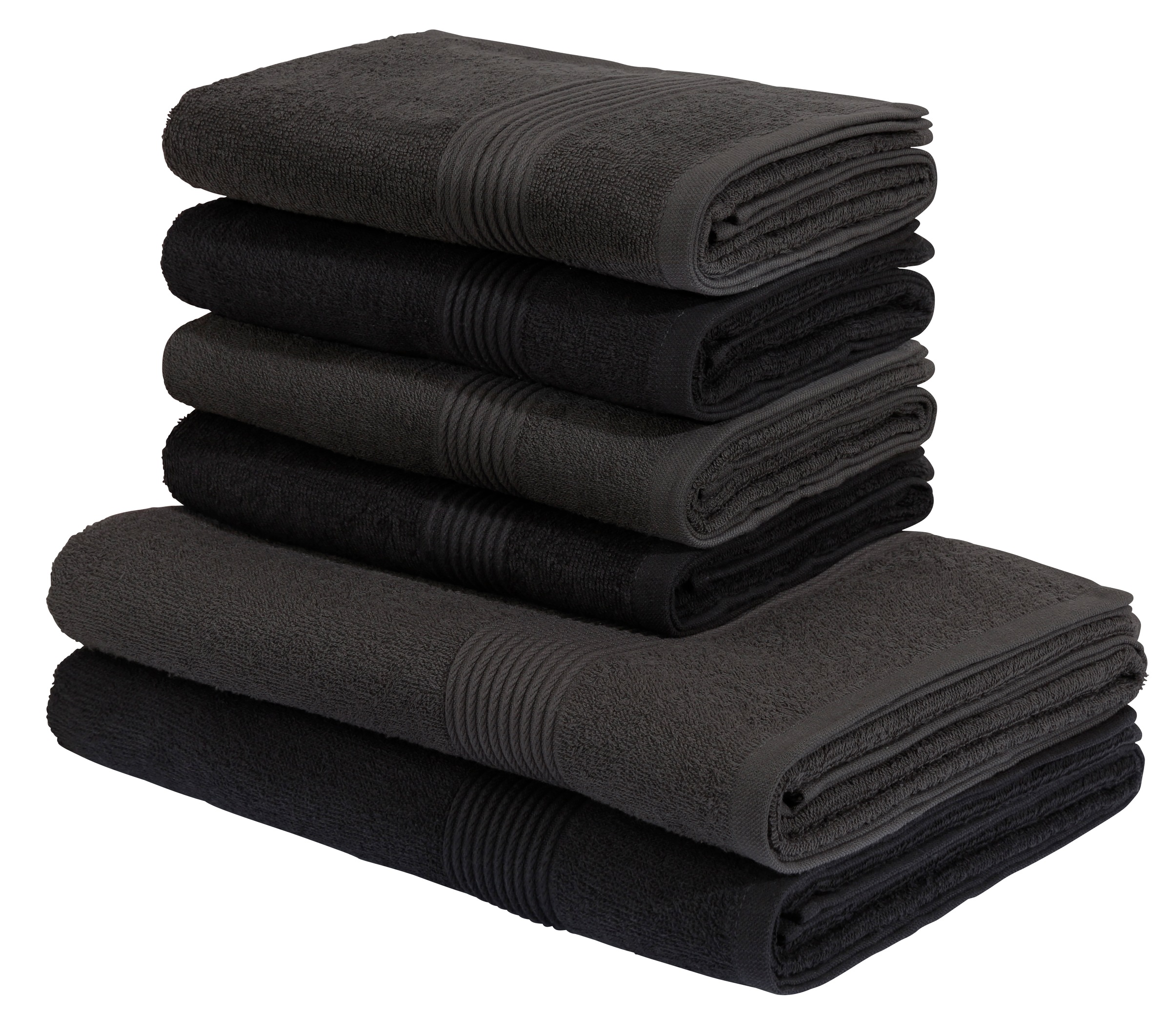 my home Handtuch Set »Anna, 2 Duschtücher 70x140, 4 Handtücher 50x100«, Set günstig online kaufen