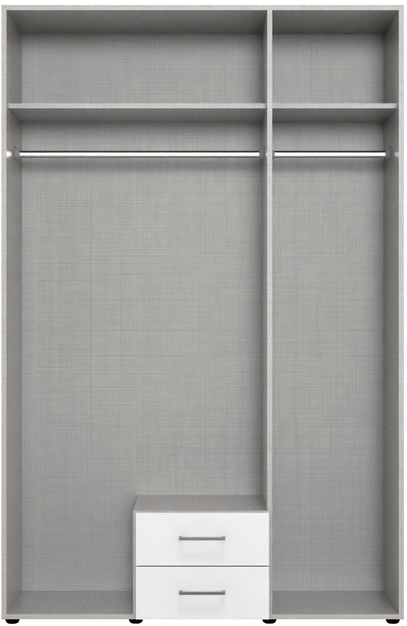 Wimex Drehtürenschrank »Mugano, 135 oder 180cm breit, 208 oder 236cm hoch, Made in Germany«, (mit langen Griffstangen aus Metall), wahlweise mit oder ohne Spiegel, mit Schubladen