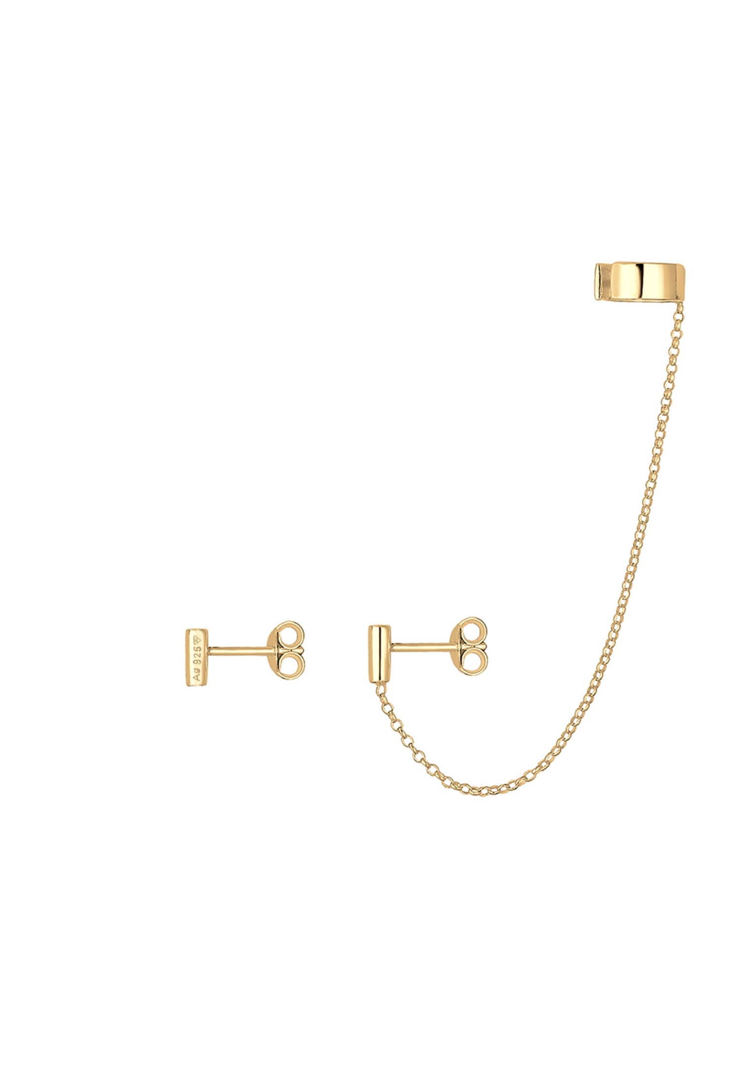 Elli Paar Ohrstecker »Earcuff Klemme Asymmetrisch Minimal Geo 925 Silber«