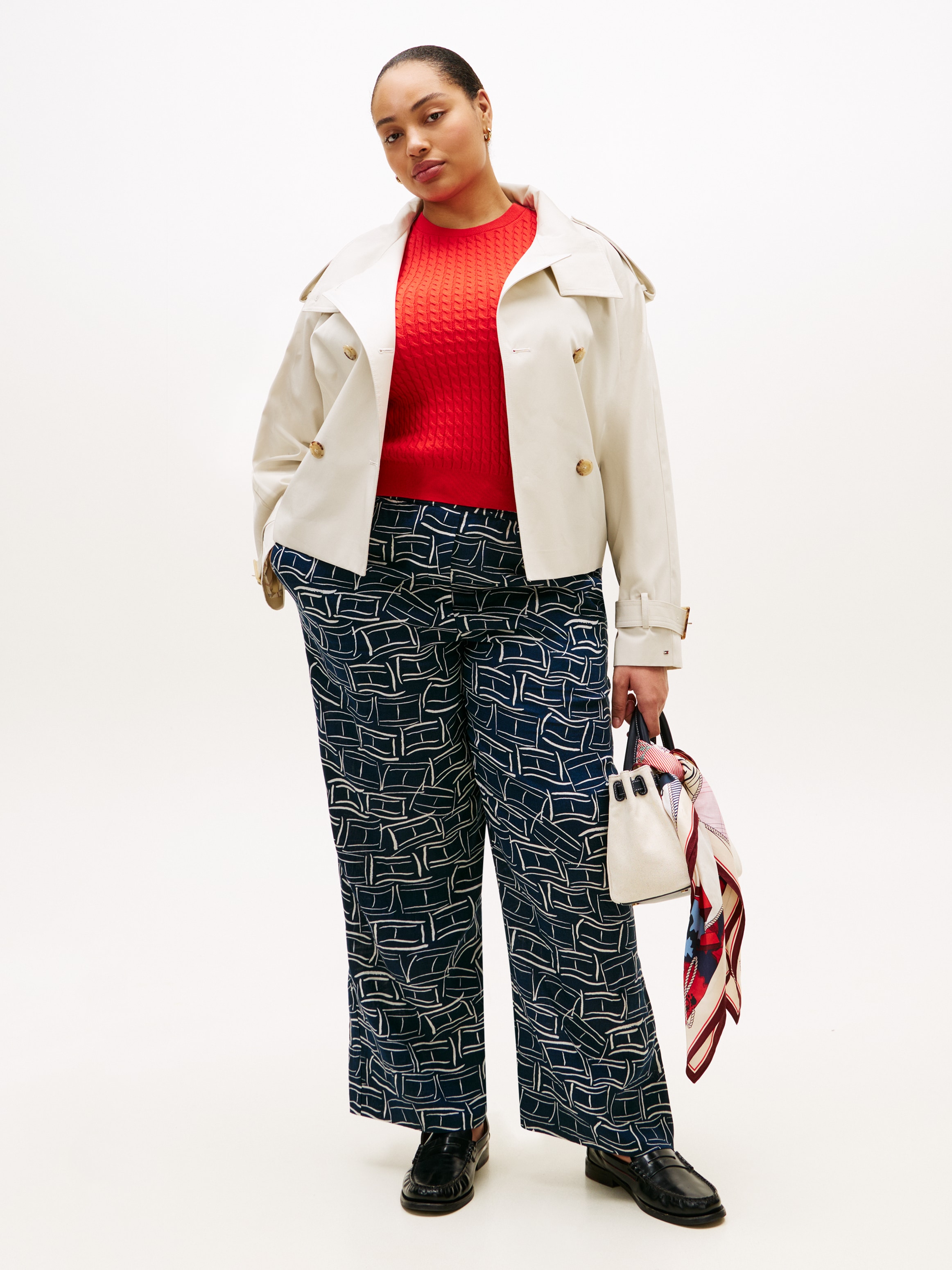 Tommy Hilfiger Curve Stoffhose »CRV ESS LINEN PULL ON PANTS«  in großen Größen