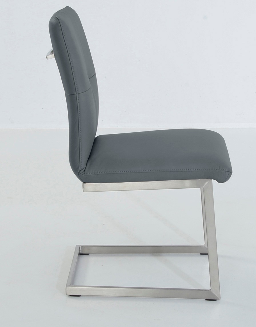 K+W Komfort & Wohnen Freischwinger »6511«, Leder CLOUD, Freischwinger mit Hochkantrohr und praktischem Metallgriff am Rücken