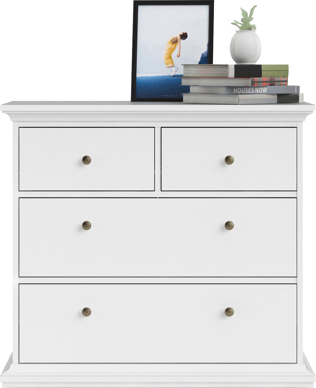 Home affaire Kommode »Paris, Aufbewahrung, Schubladenschrank, Stauraum«, mit 4 Schubladen, Breite 96 cm, Höhe 87 cm
