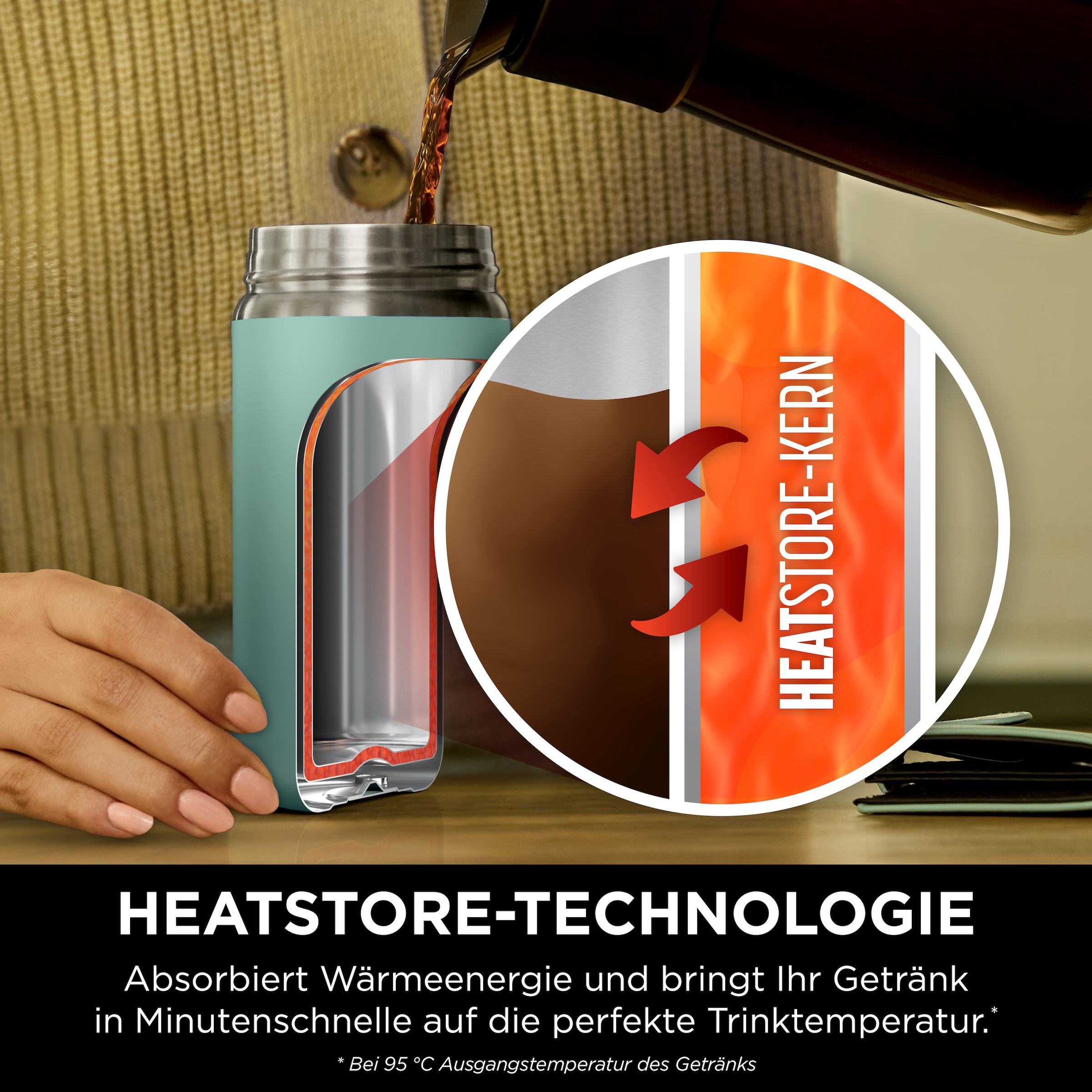 NINJA Isolierflasche »Ninja Sip Perfect Reisebecher - 300 ml DW1203EUU / 400 ml DW1603EUU«, Kontrollierte Wärme für den perfekten Schluck, jedes Mal