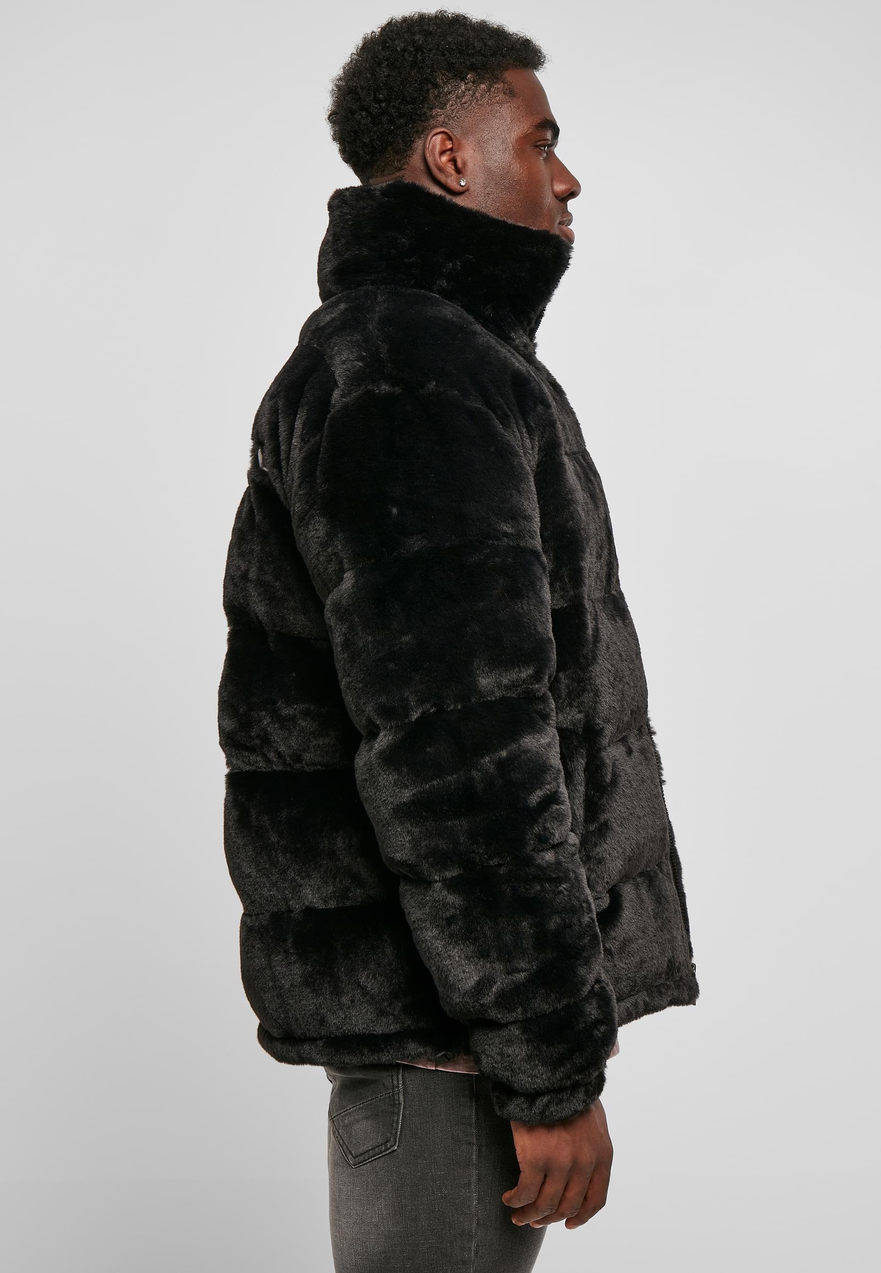 Karl Kani Winterjacke »Karl Kani Herren KM214-014-1 OG Fake Fur Puffer Jacket black« 1 Stk. tlg. ohne Kapuze