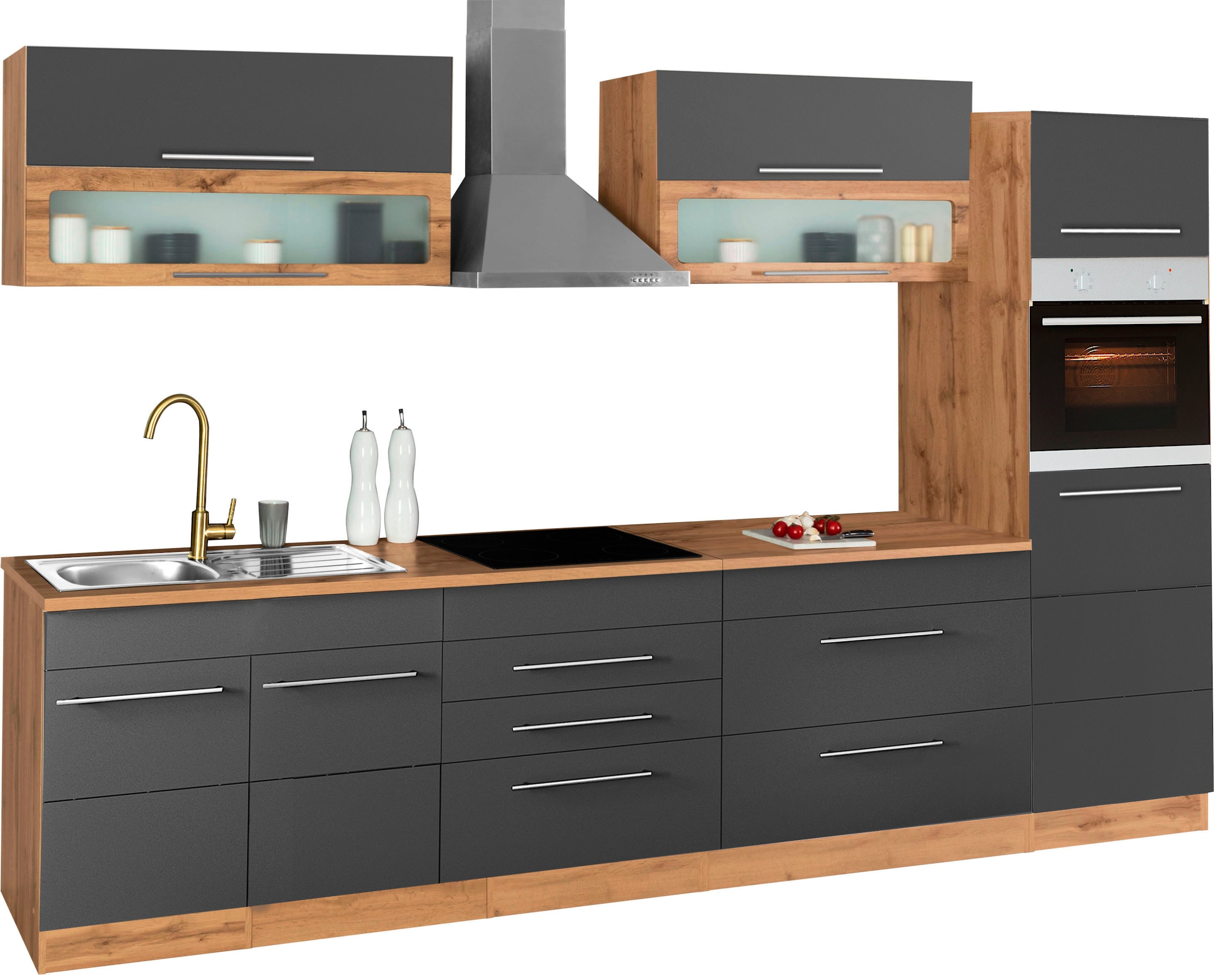 KOCHSTATION Küchenzeile »KS-Wien« Breite 340 cm, wahlweise mit E-Geräten un günstig online kaufen