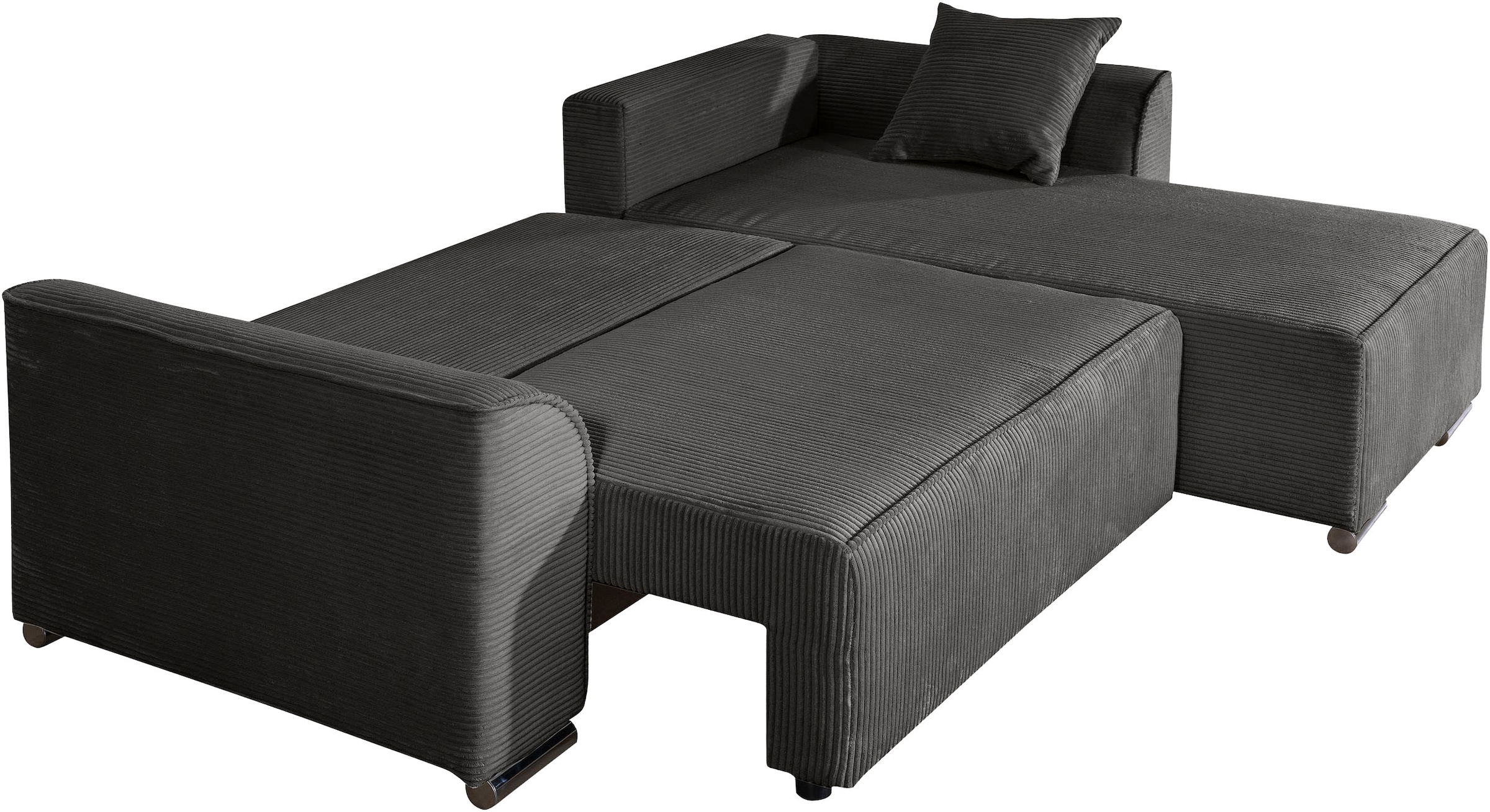 COLLECTION AB Ecksofa »Sara L-Form, B: 236 cm, Schlaffunktion, Bettkasten, optional Topper« Bonnellfederkern, Liegefl. 116x190 cm, Couch als Schlafsofa