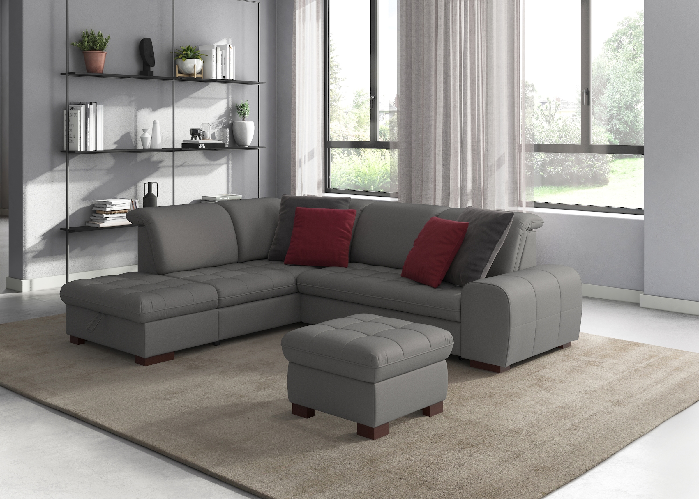 sit&more Ecksofa »Luxor L-Form« wahlweise mit Bettfunktion, Stauraum und Ko günstig online kaufen
