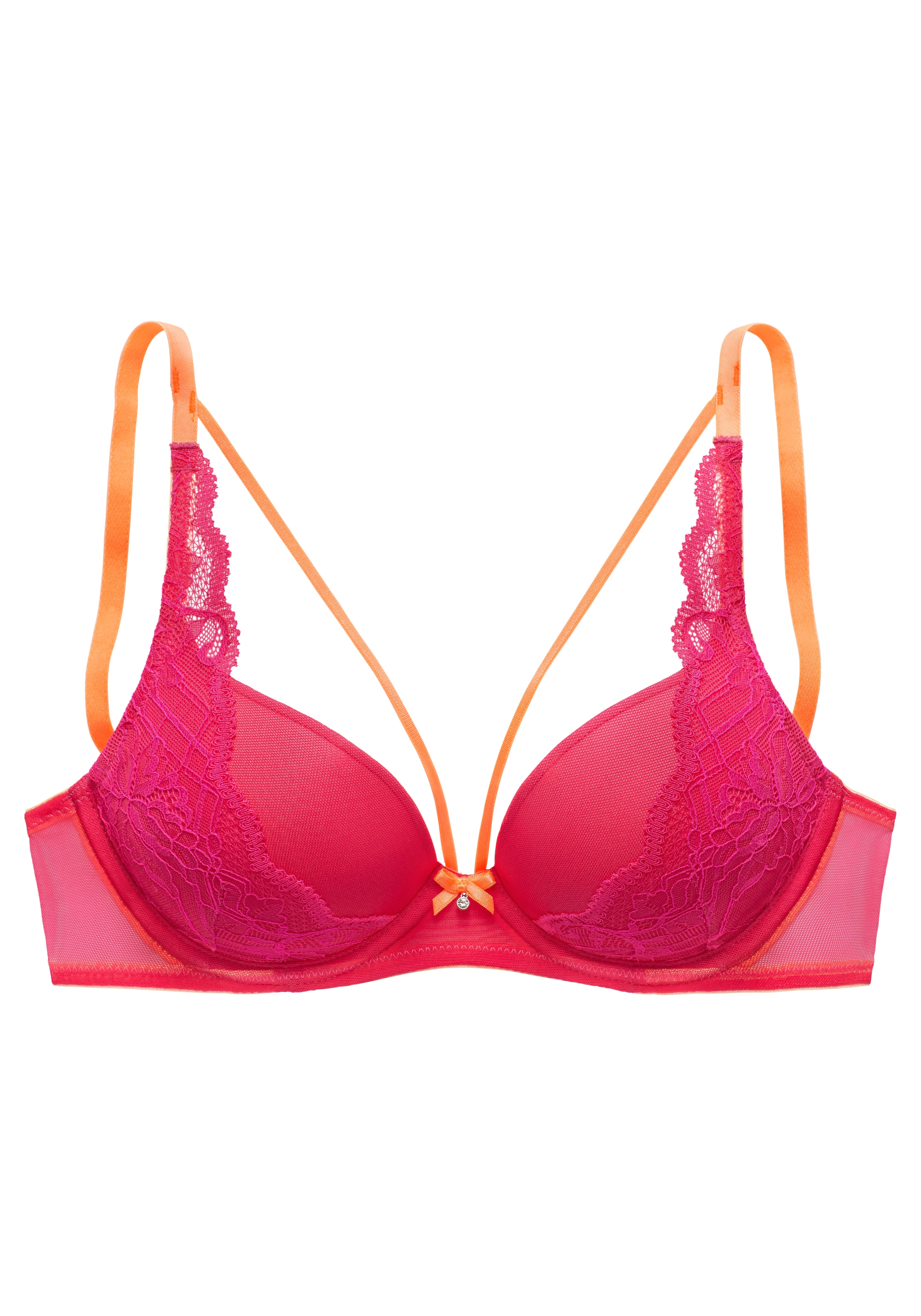 Vivance Push-up-BH, mit Bügel mit dekorativen, elastischen Zierbändern, sexy Dessous