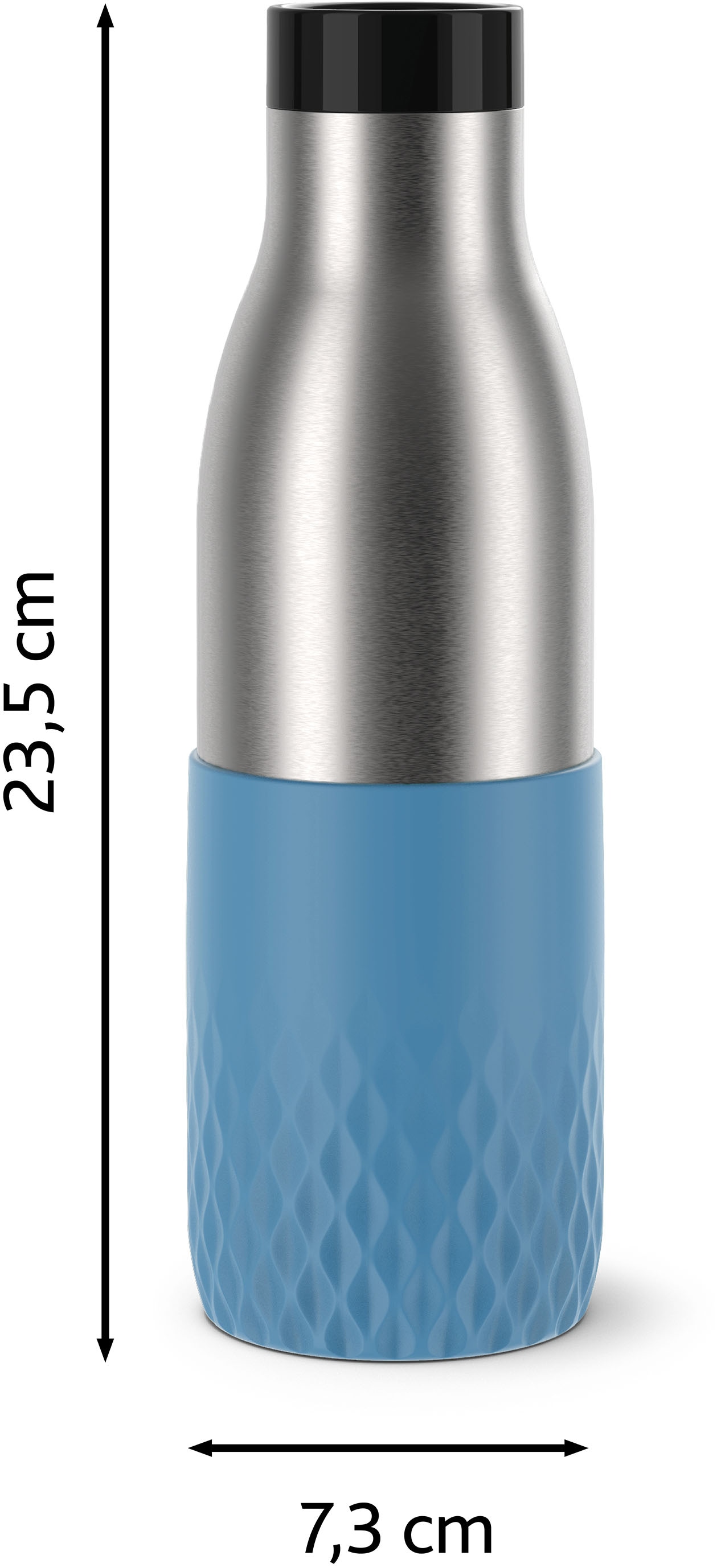 Emsa Trinkflasche »Bludrop Sleeve«, nachhaltig, Silikon-Manschette, 12h heiß, 24h kalt, 360° Trinkgenuss