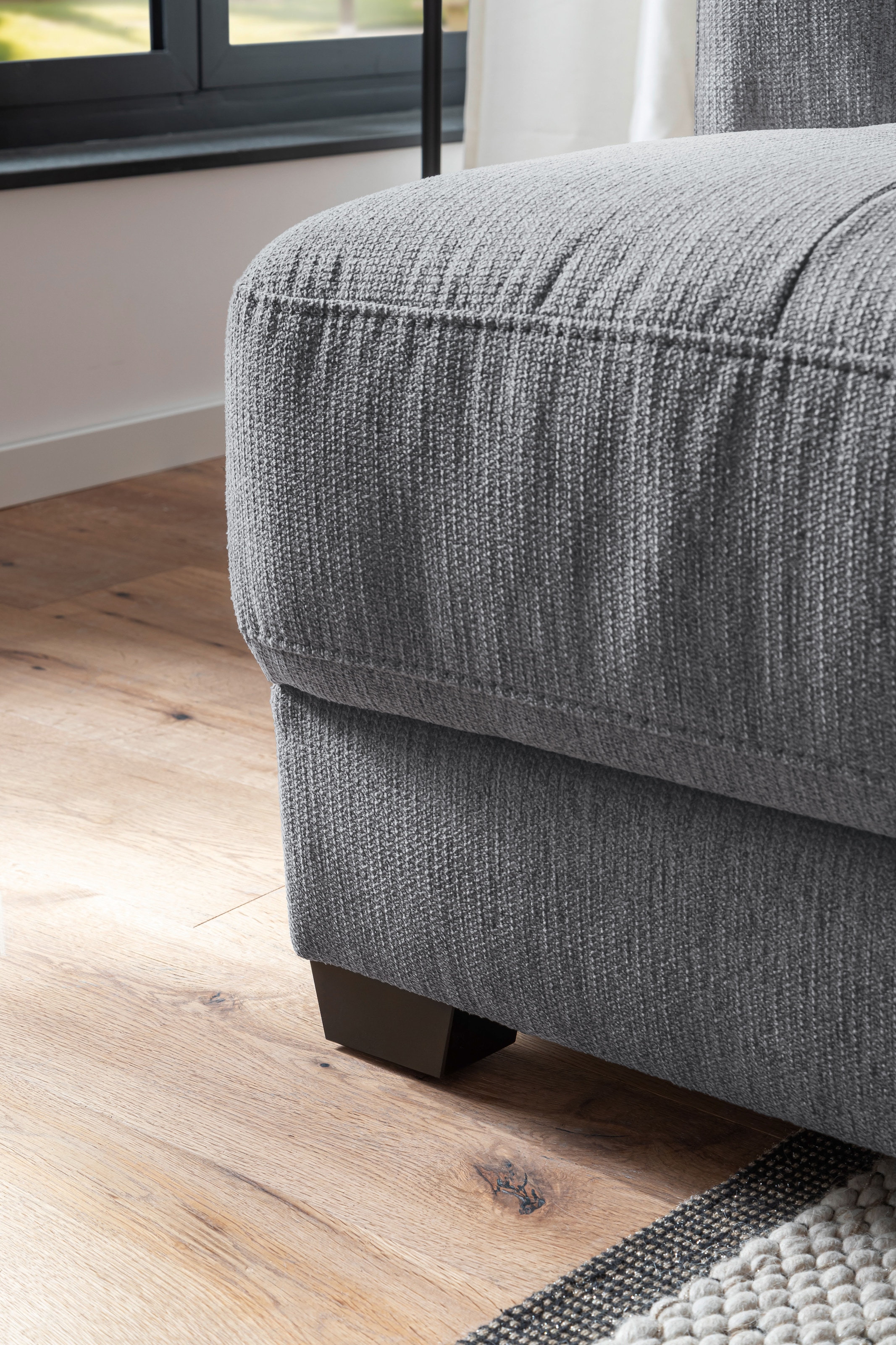 Mr. Couch Ecksofa »Pierre, L-Form mit Taschenfederkern«, mit DuraSpring-Taschenfederkern bis 140 kg belastbar
