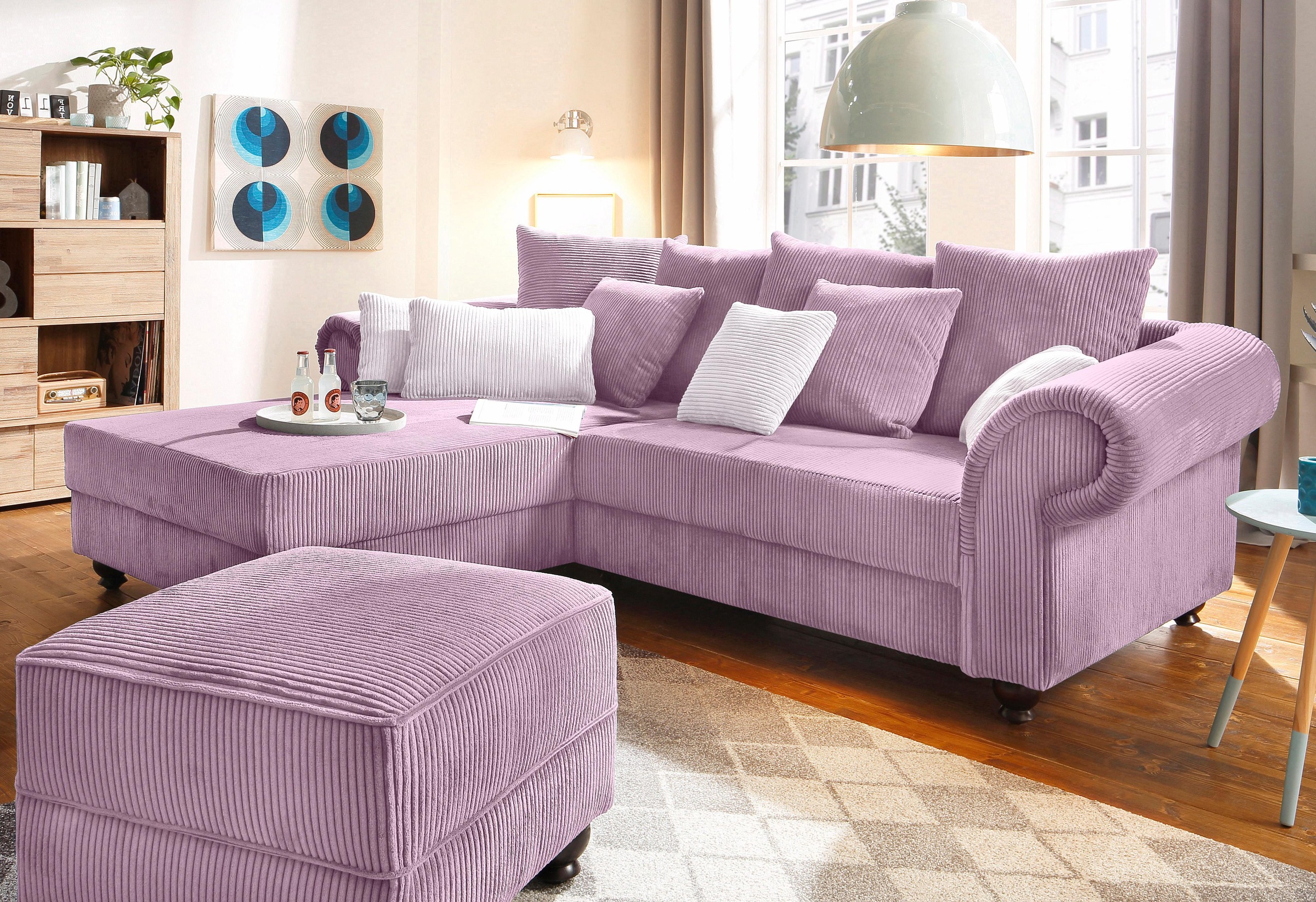 Home affaire Ecksofa "King George King Henry, Mega Sofa, Breite 260cm, L-Fo günstig online kaufen
