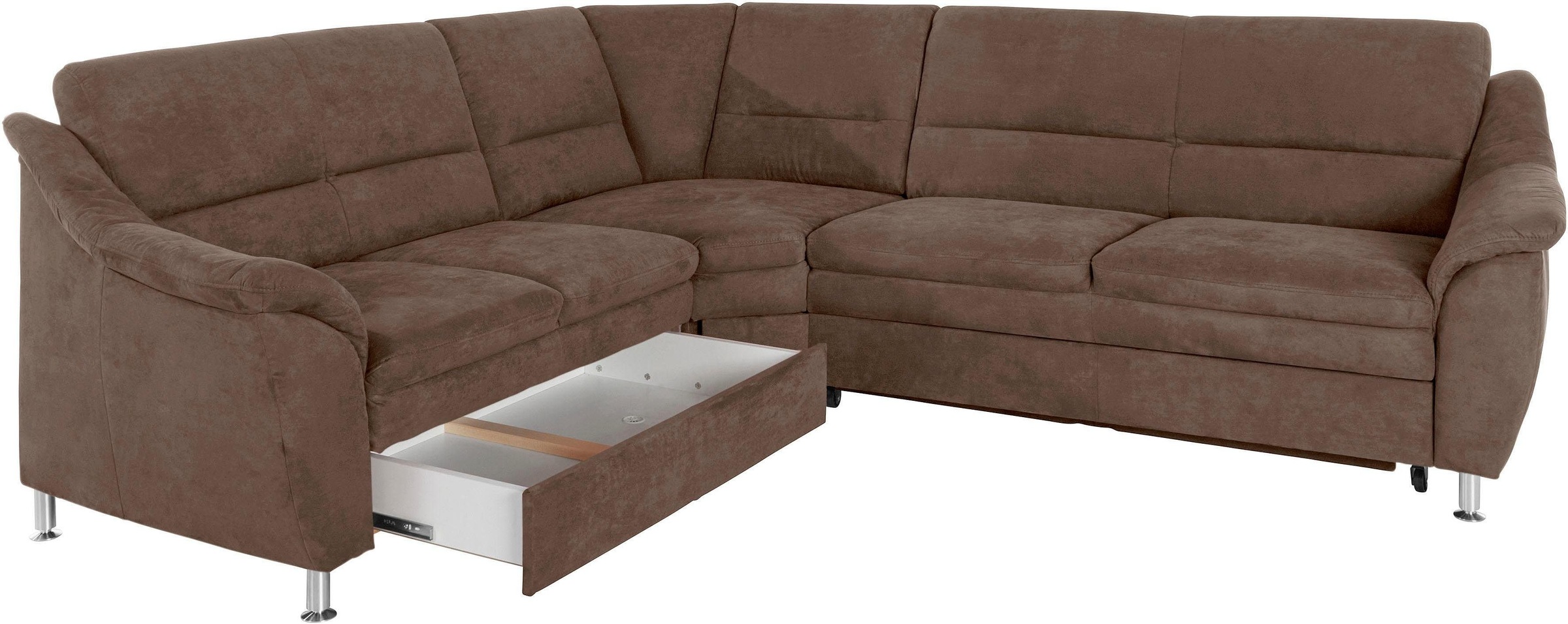 Places of Style Ecksofa »Cardoso L-Form«, mit Trapezecke für mehr Sitzkomfort, wahlweise auch mit Bettfunktion