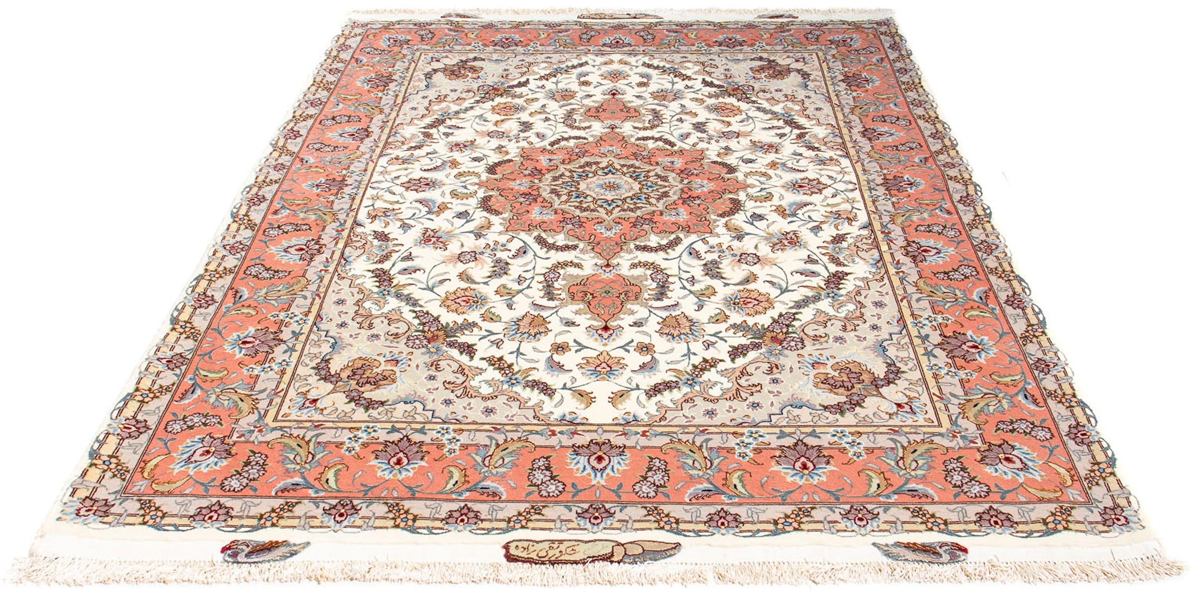 morgenland Orientteppich »Täbriz - 200 x 153 cm - beige«, rechteckig, Wohnz günstig online kaufen