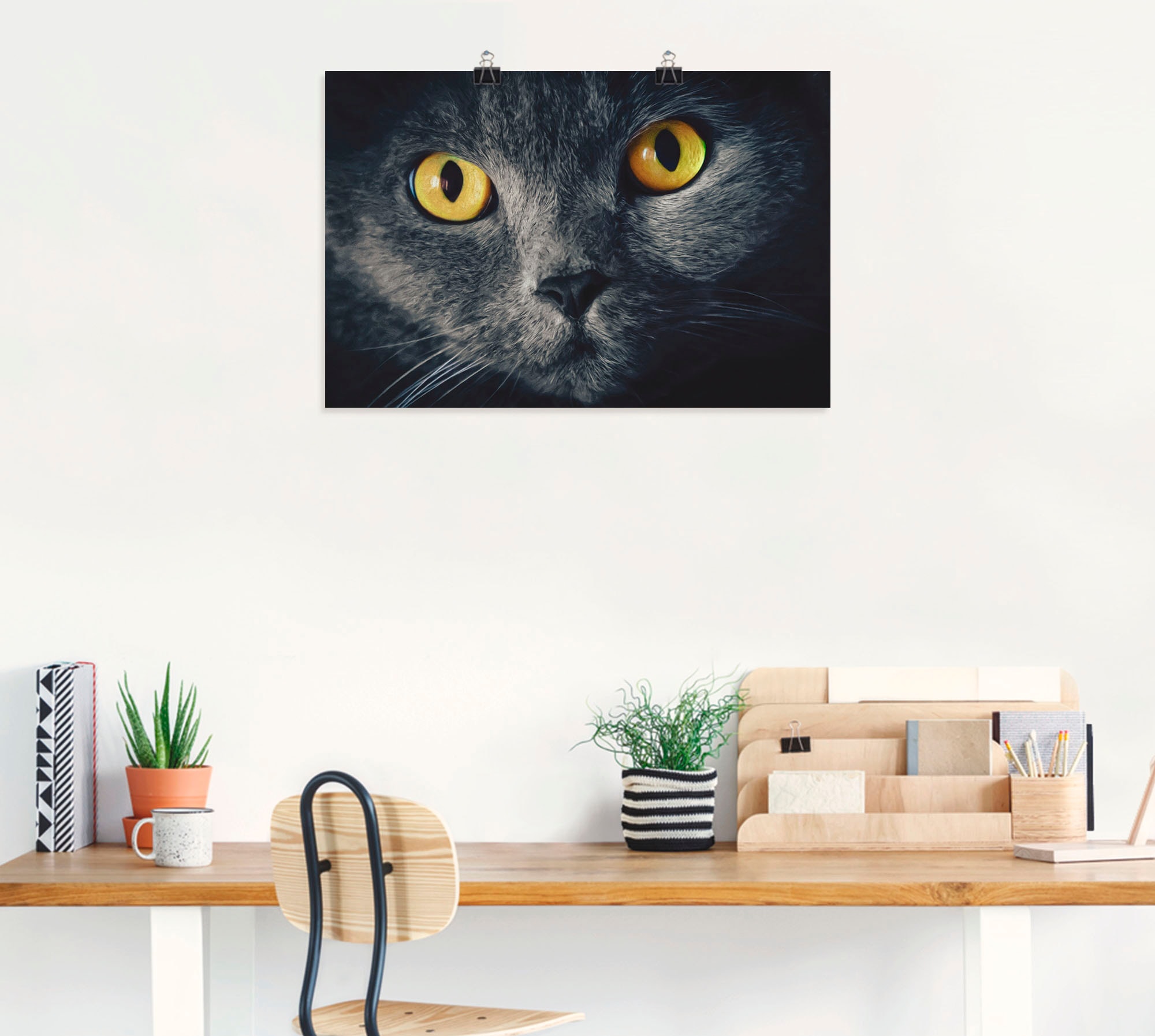 Artland Wandbild »Katzenaugen«, Haustiere, (1 St.), als Alubild, Outdoorbil günstig online kaufen