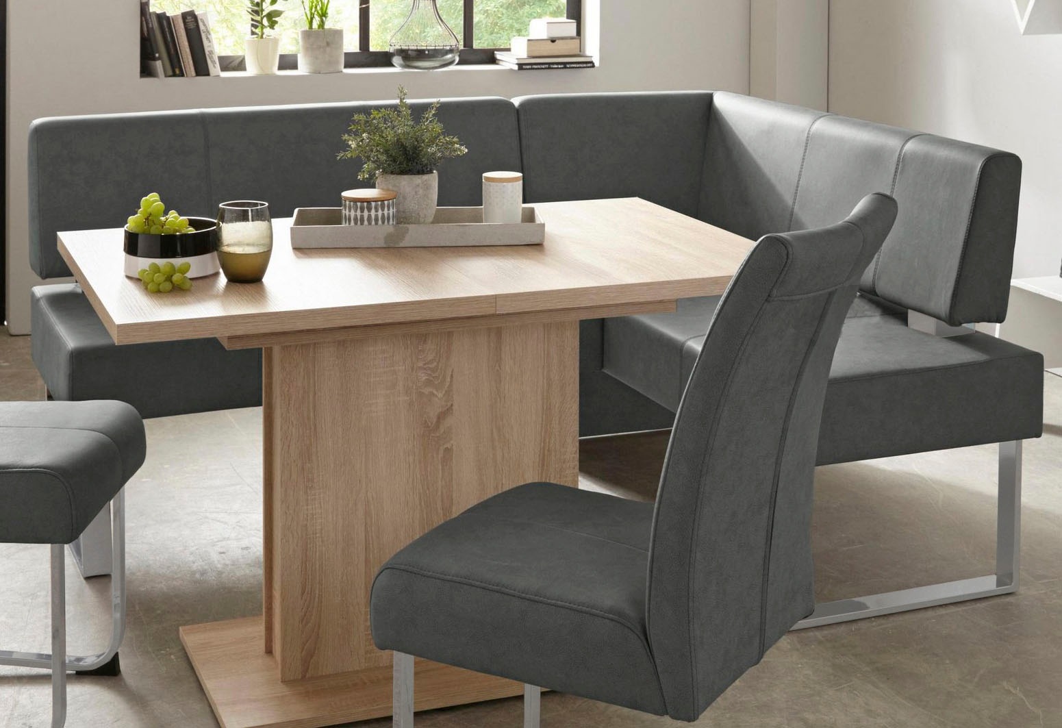 Home affaire Eckbank "Rab" in 2 Breiten (180 oder 200 cm), Bezug in verschi günstig online kaufen