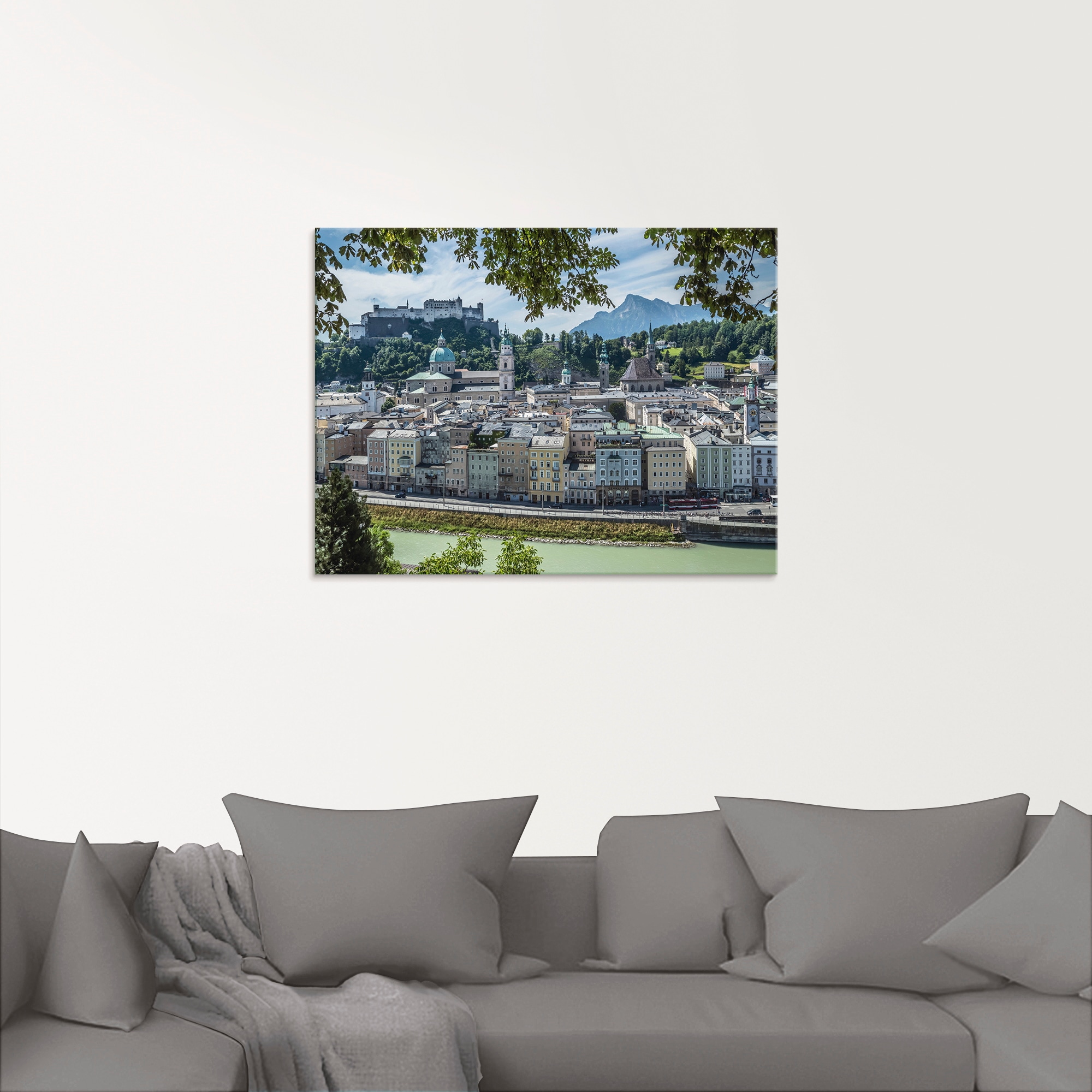 Artland Glasbild »Salzburg Blick auf die Altstadt«, Österreich, (1 St.), in verschiedenen Größen