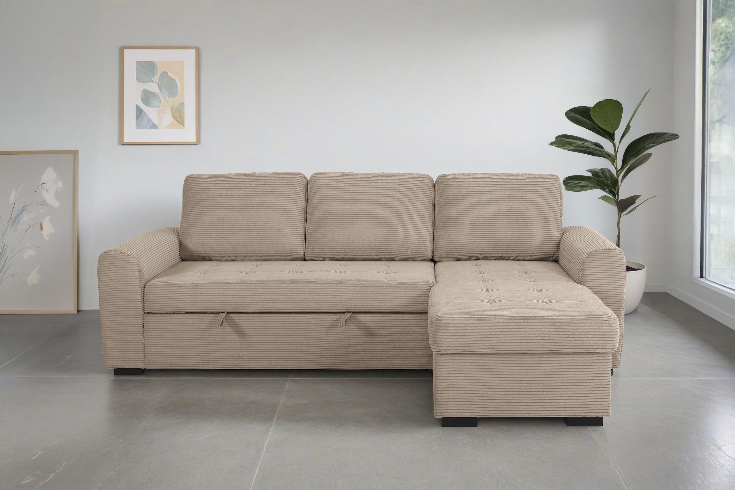 Trends by HG Ecksofa »POLL«, (2 St.), Schlaffunktion + Bettkasten günstig online kaufen