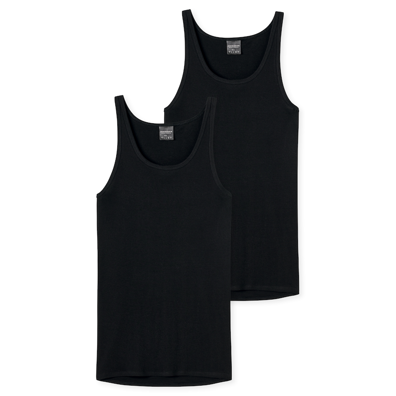 SCHIESSER Unterhemd »Original Classics« 2er Pack, mit etwas längerer Rückenpartie 000-schwarz 10 10 Herren-Unterhemd von Schiesser