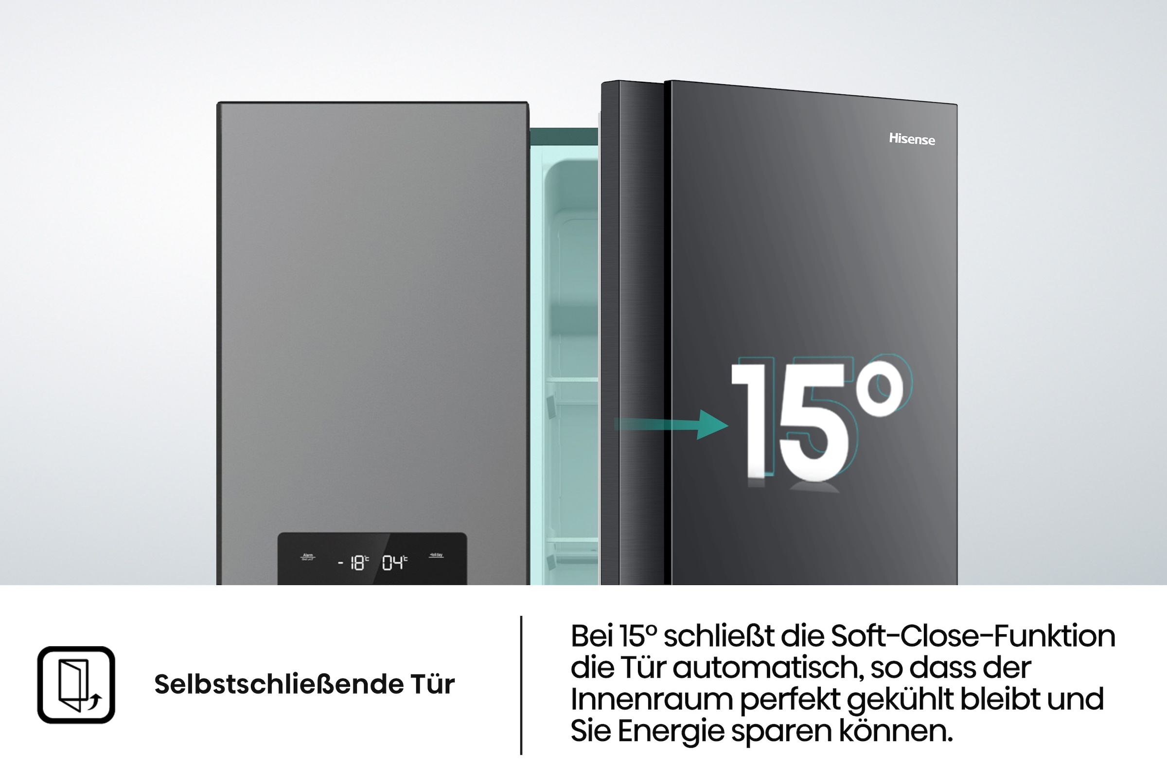 Hisense Side-by-Side »RS5P535NTFE«, Wasser-/Eisspender