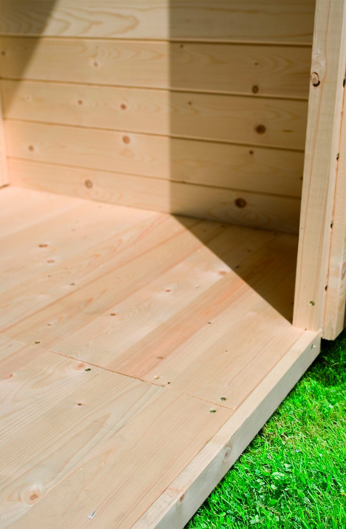 Karibu Gartenhaus »Stockach 4«, (Set), anthrazit, naturbelassen oder terragrau