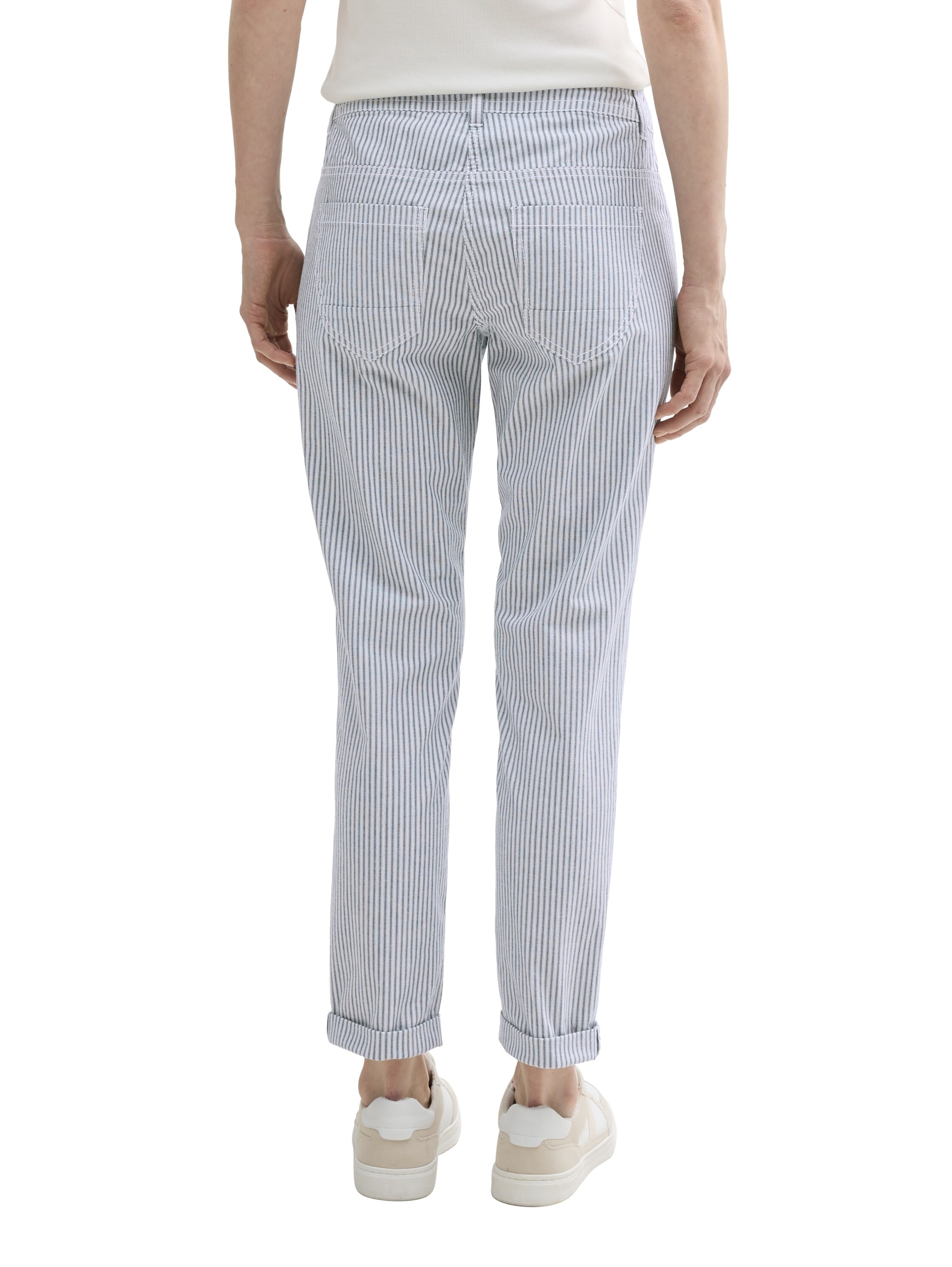 TOM TAILOR Stoffhose, Sommerhose im Streifendesign und mit Kordelzug