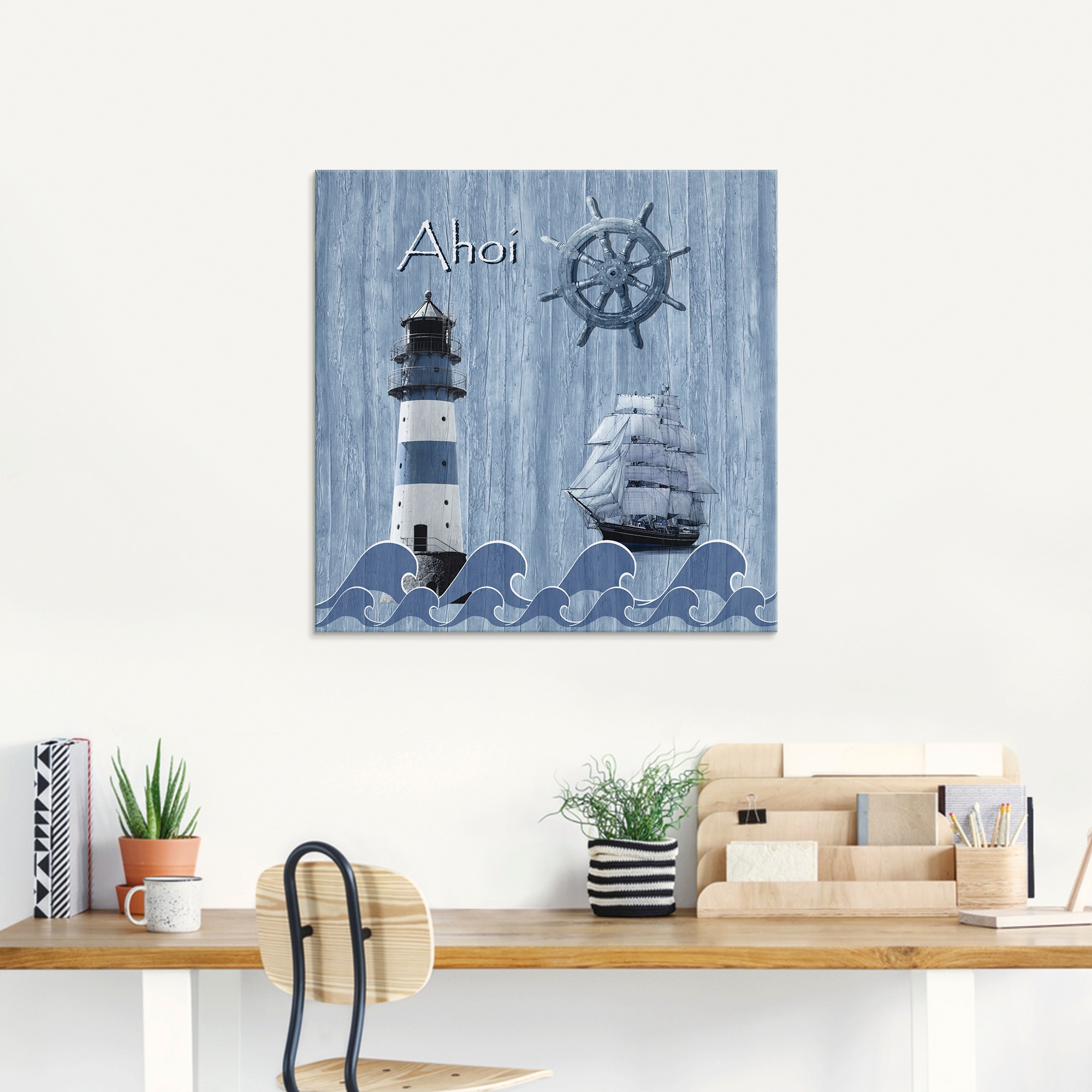 Artland Glasbild »Ahoi im maritimen Blau« Küste 1 Stk. tlg. in verschiedene günstig online kaufen