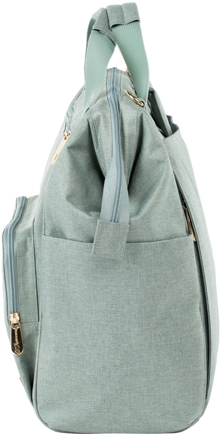 LÄSSIG Wickelrucksack »Glam, Goldie, Backpack mint«, PETA-approved vegan