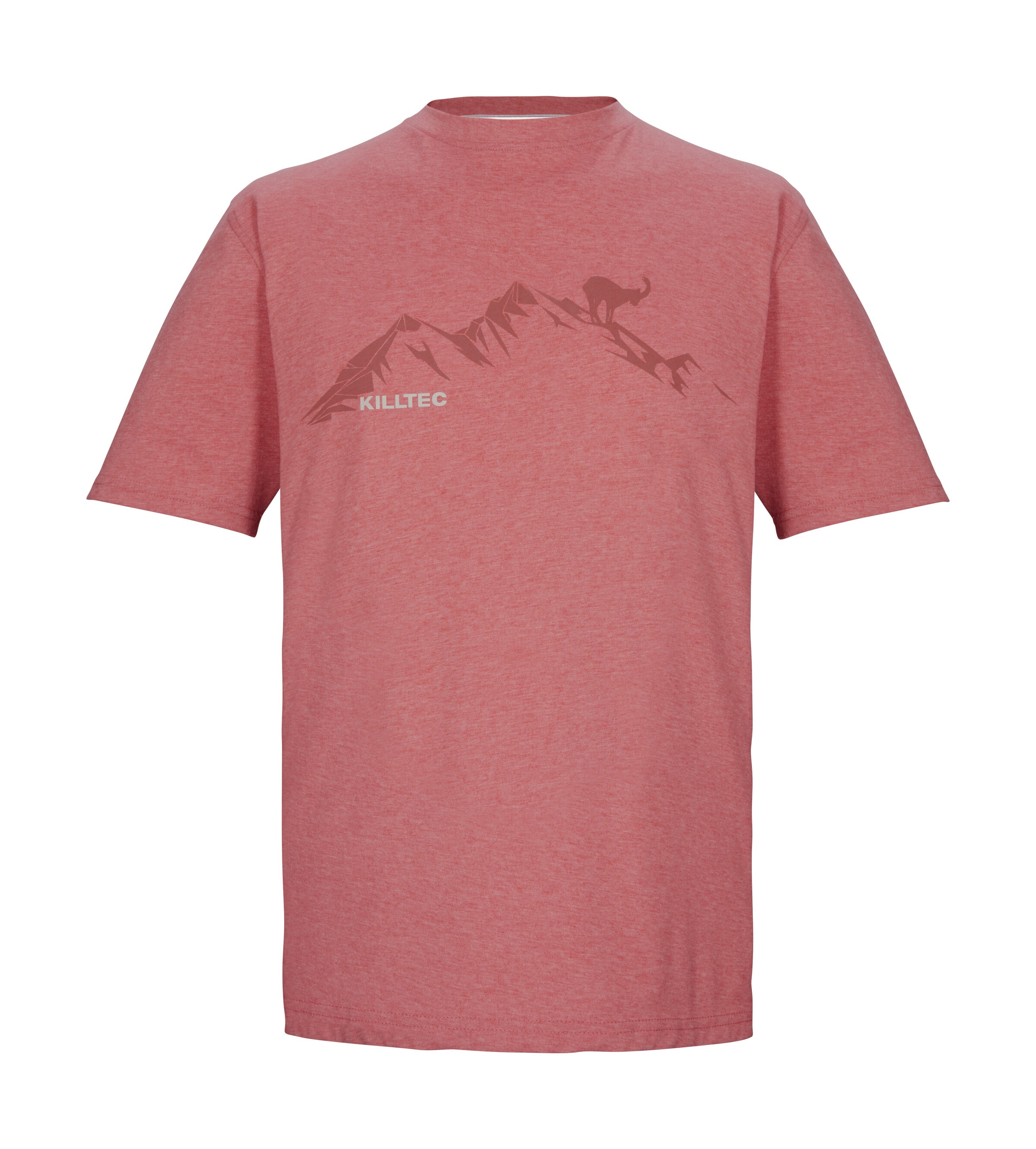 Killtec T-Shirt »KOS 365 MN TSHRT« Herren T-Shirt mit Melange-Optik, Bergprint, vielseitig kombinierbar