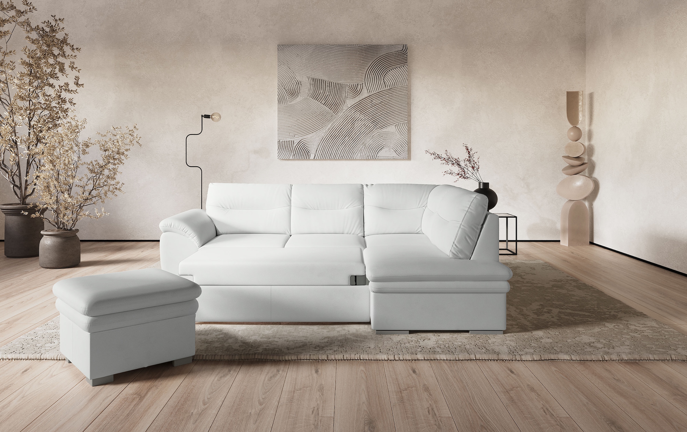 COTTA Ecksofa »Leandra L-Form«, wahlweise mit Bettfunktion & Bettkasten günstig online kaufen