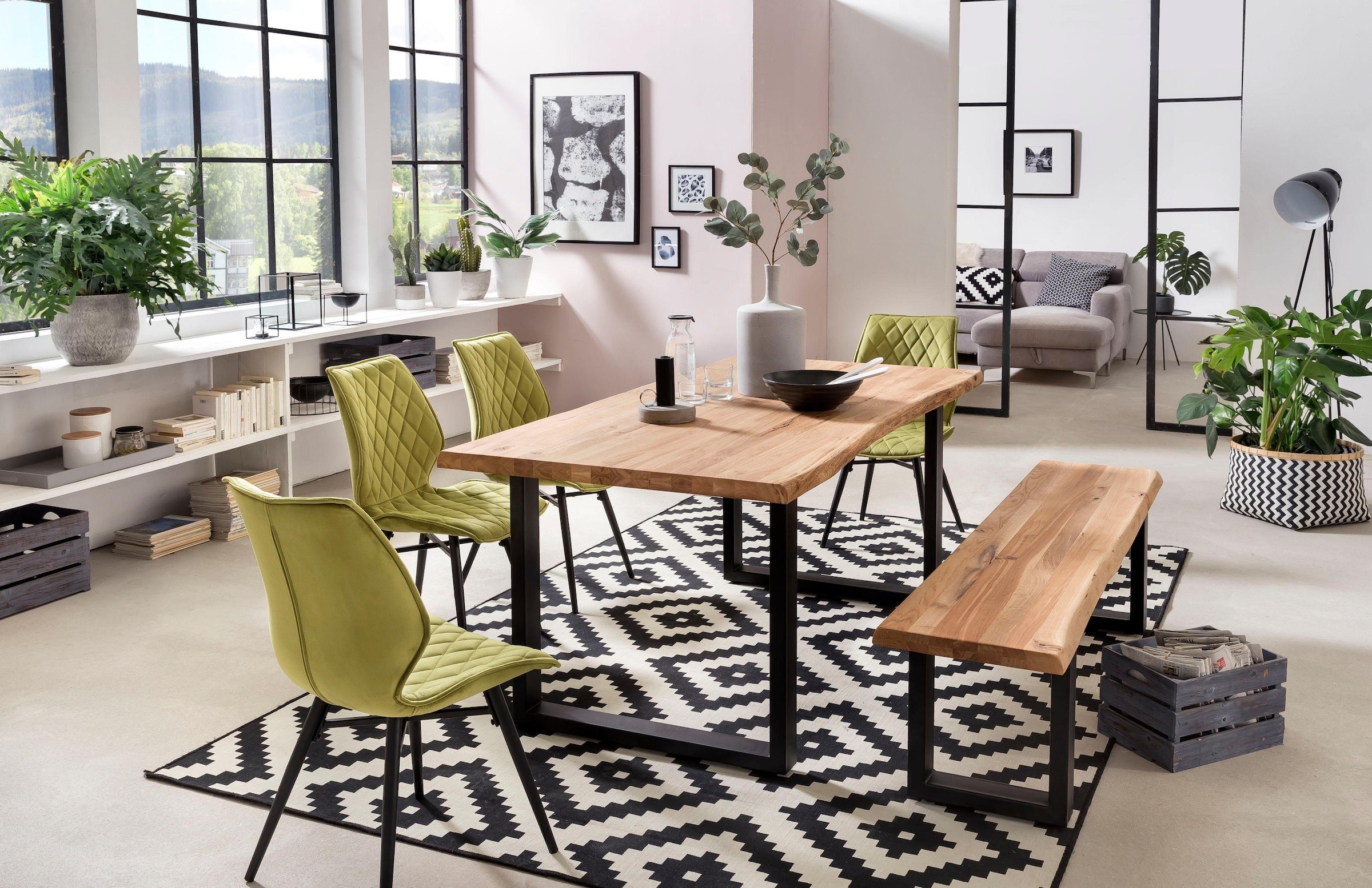 7. Bild von Home affaire Esstisch »Tristan«, mit Baumkante