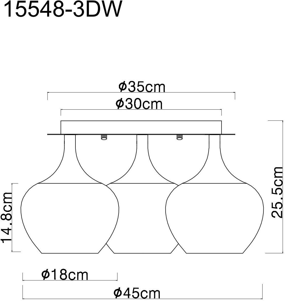 GLOBO LIGHTING Deckenleuchte »MAXY«, Leuchtmittel E27 | ohne Leuchtmittel, Deckenlampe/Glas klar/Acrylkristalle/Wohnzimmer/Esszimmer/elegant