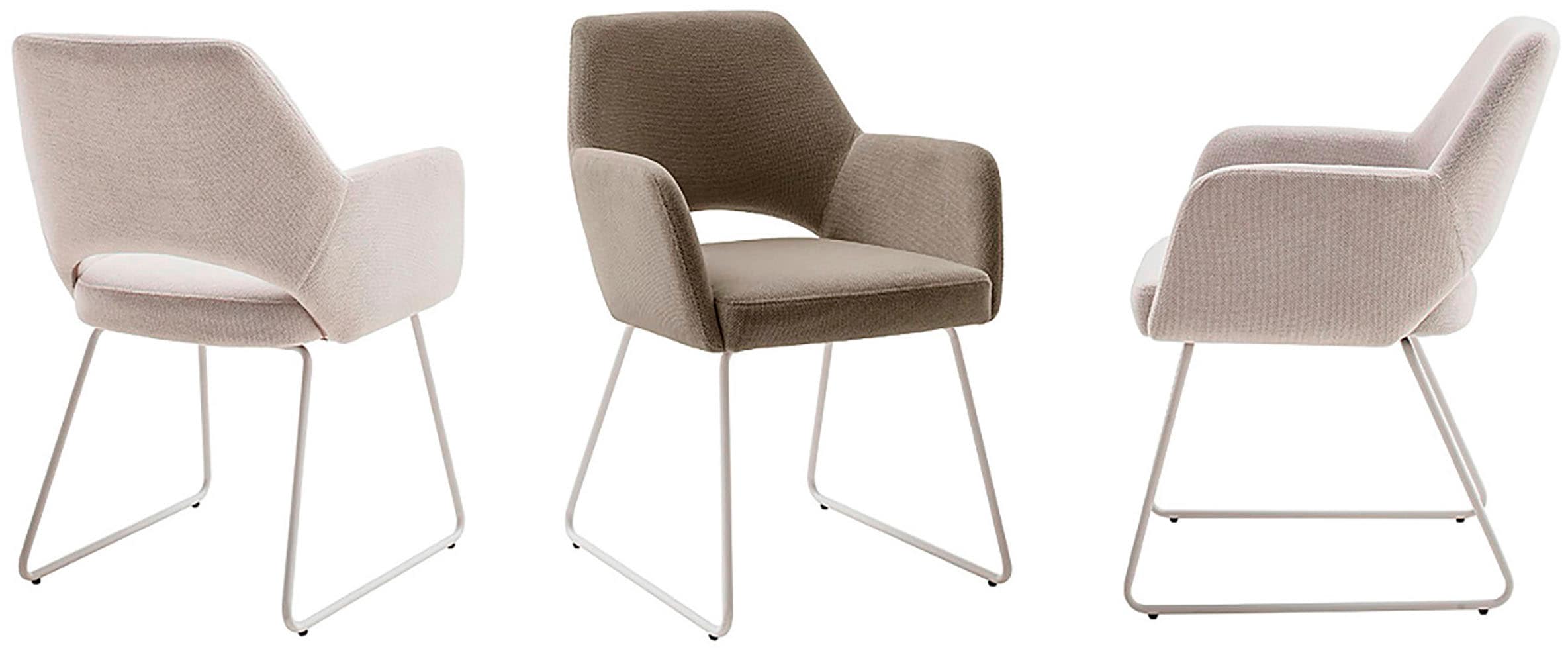 MCA furniture 4-Fußstuhl »BEVERLY«, (Set), 2 St., Chenilleoptik, Esszimmerstuhl,Chenilleoptik,360°drehbar,Sitzhöhe 49cm,belastbar 120kg