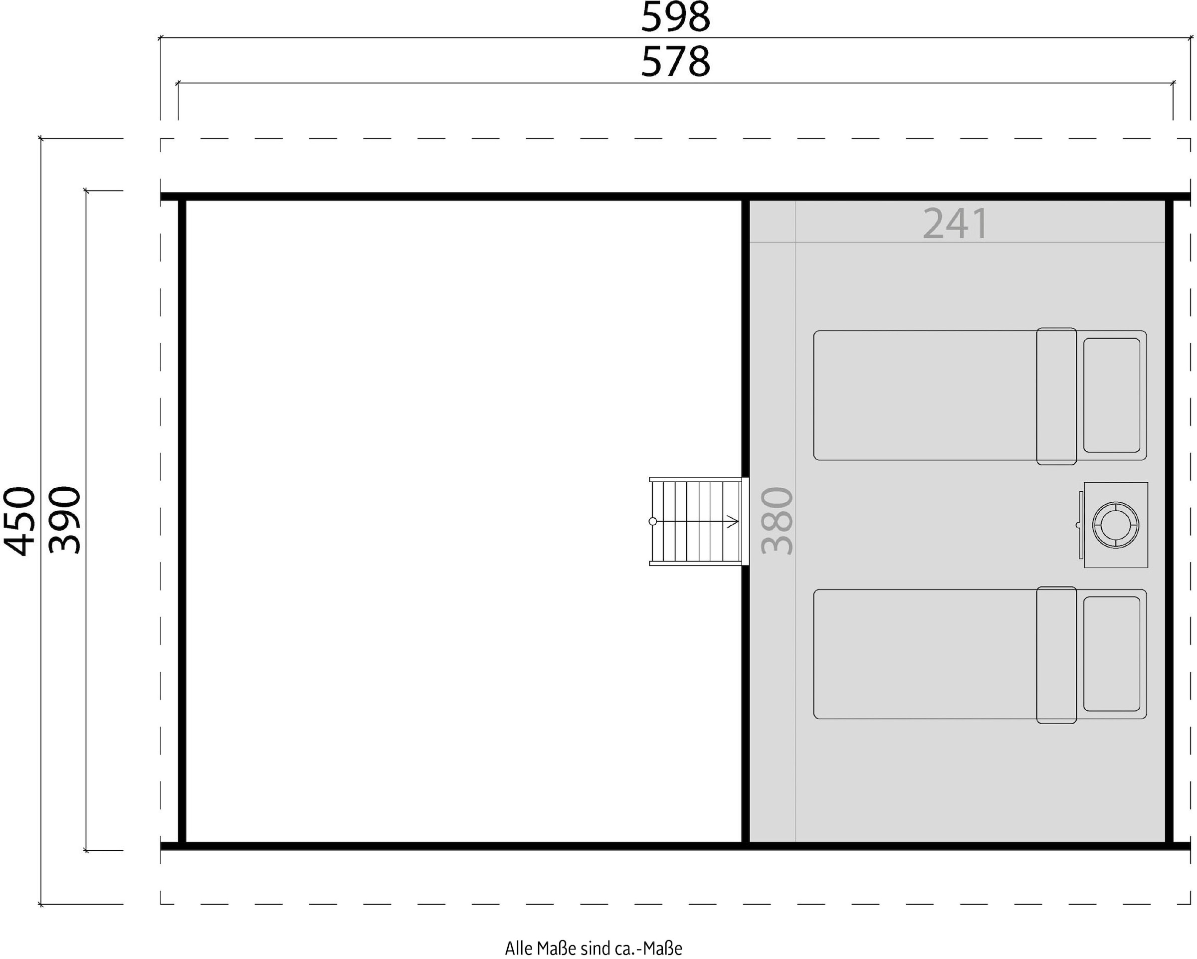 LASITA MAJA Gartenhaus »MURANO«, (Set, inkl. Fussbodenbretter zum verlegen)