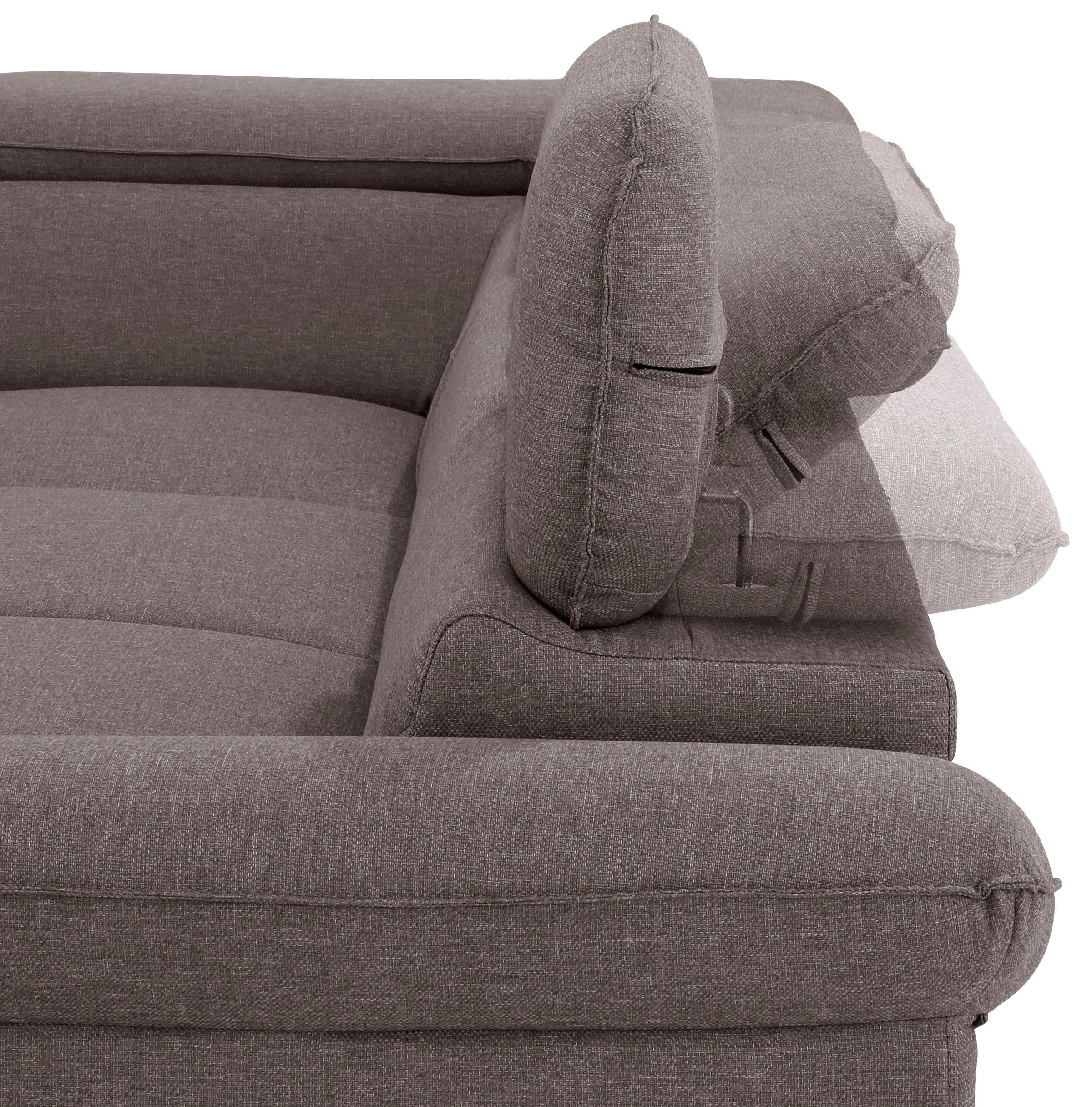 Home affaire Ecksofa »Pilot L-Form«, mit Kopfteilverstellung, wahlweise mit Bettfunktion & Bettkasten
