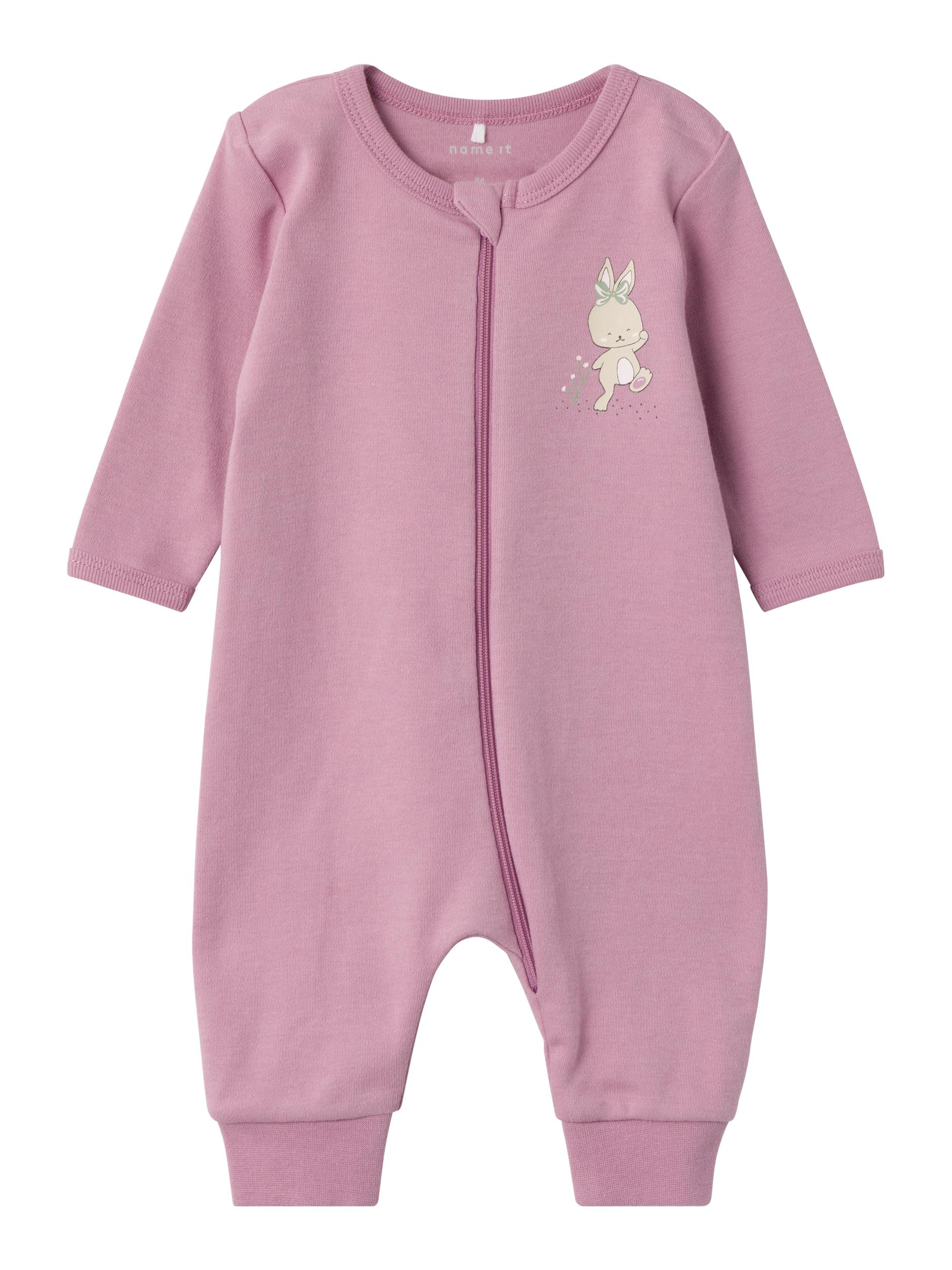 Schlafanzug »NBFNIGHTSUIT ZIP ORCHID HAZE RABBIT NOOS«