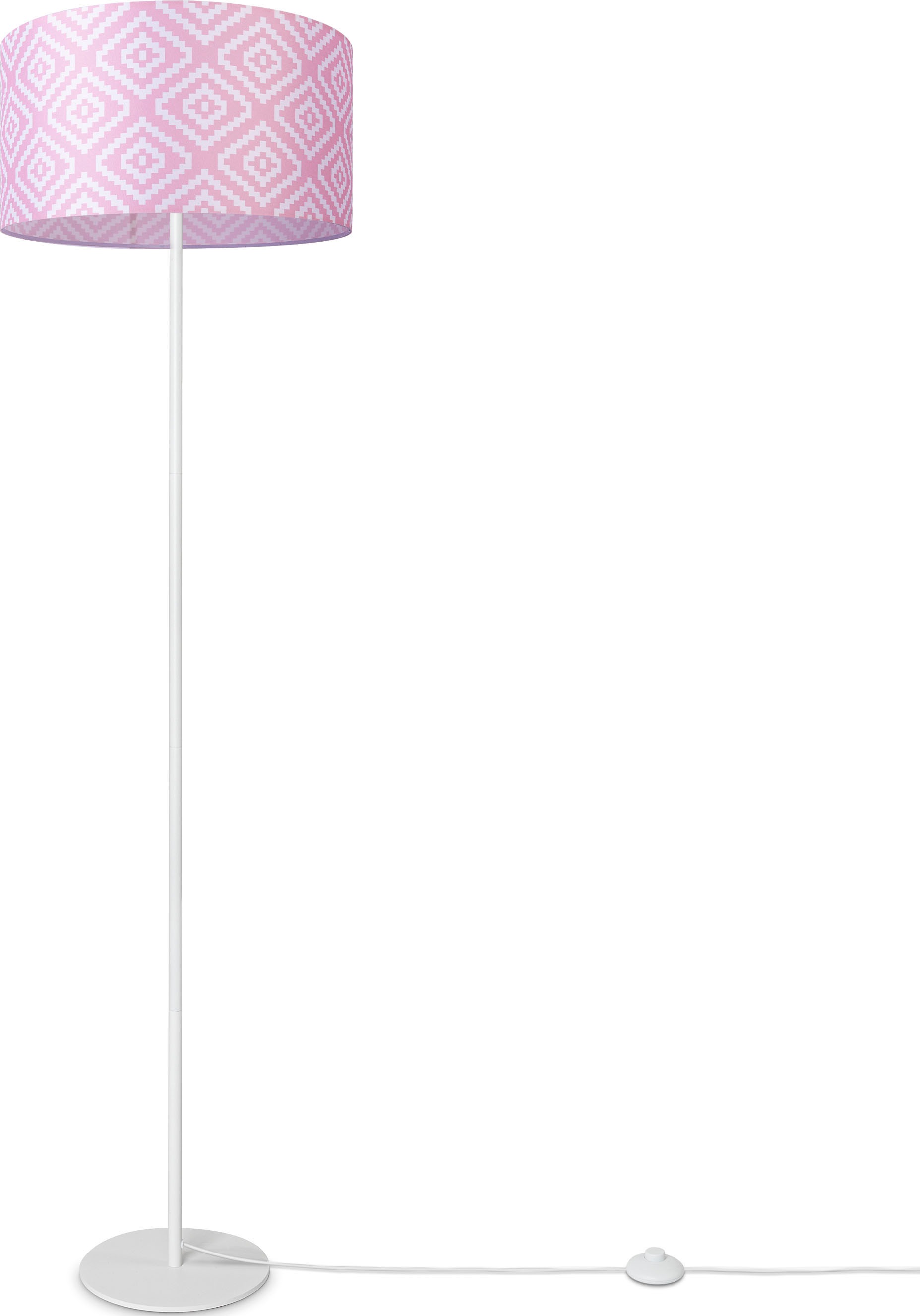 Paco Home Stehlampe »Luca Stella«, Leuchtmittel E27 | ohne Leuchtmittel, Standleuchte Stoff Lampenschirm Retro Vintage E27 Textilschirm