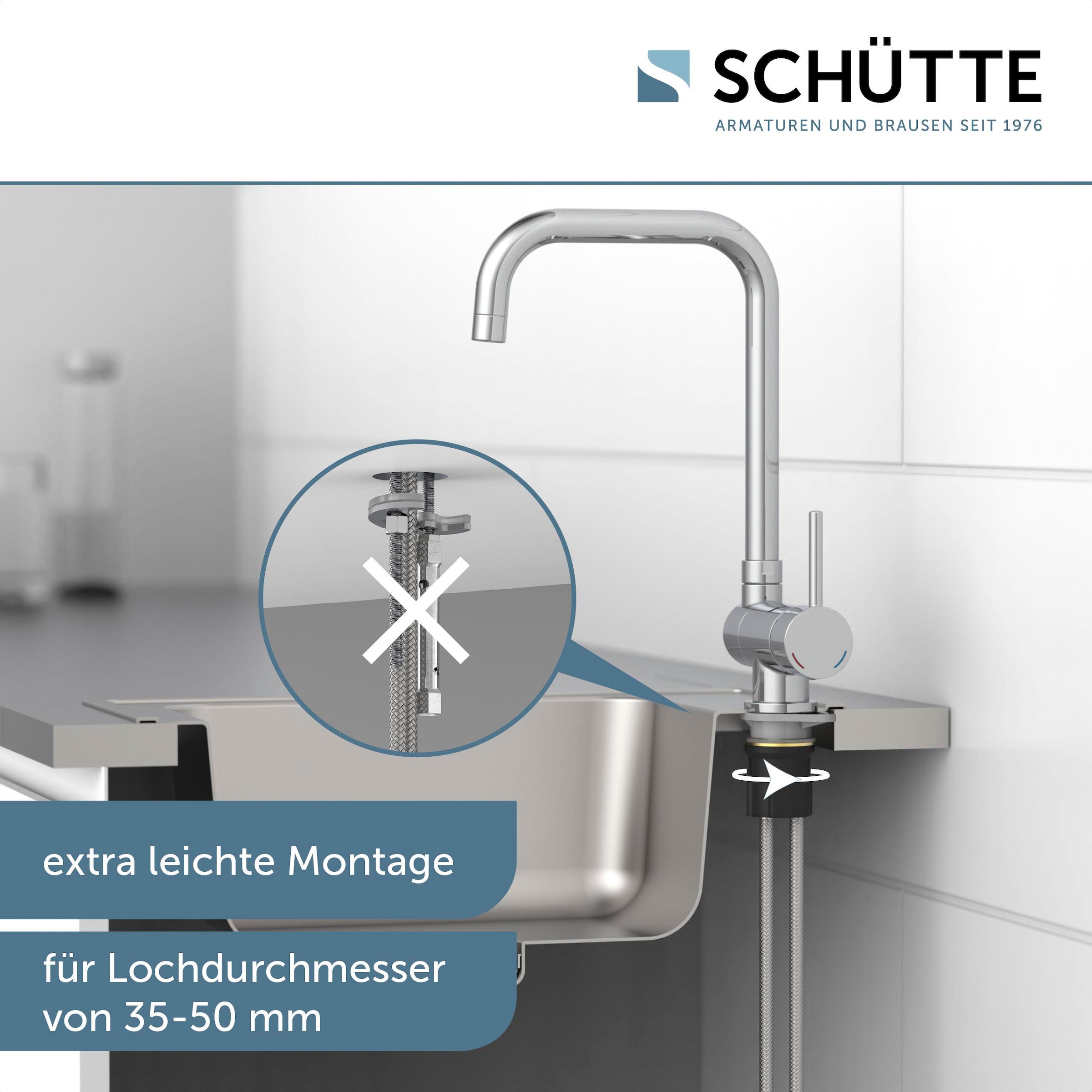 Schütte Spültischarmatur »WINDOW«, Wasserhahn Unterfenstermontage, 360° schwenkbar, energiesparend