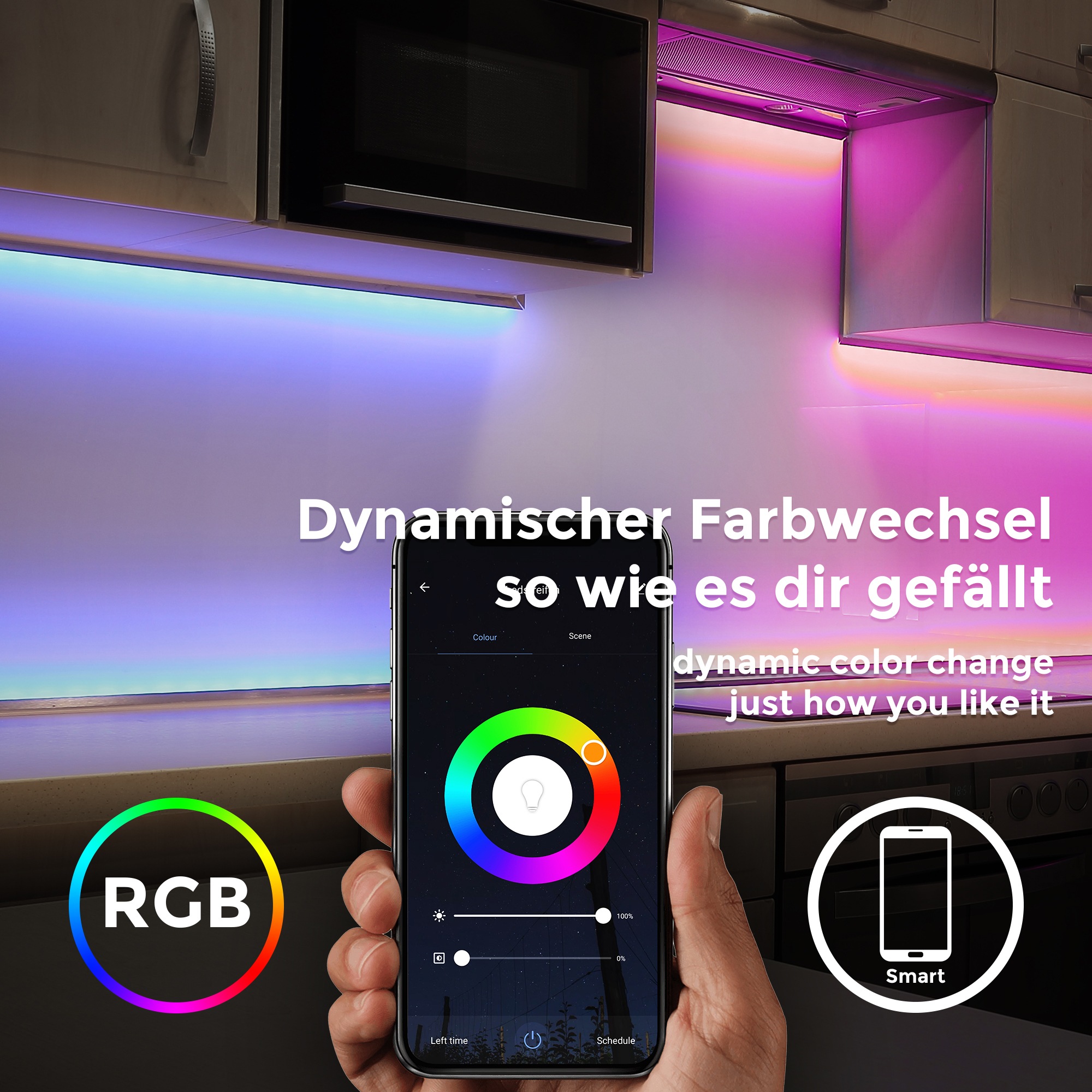 B.K.Licht LED-Streifen 5m Smart Home LED Band dimmbar mit WiFi App-Steuerun günstig online kaufen