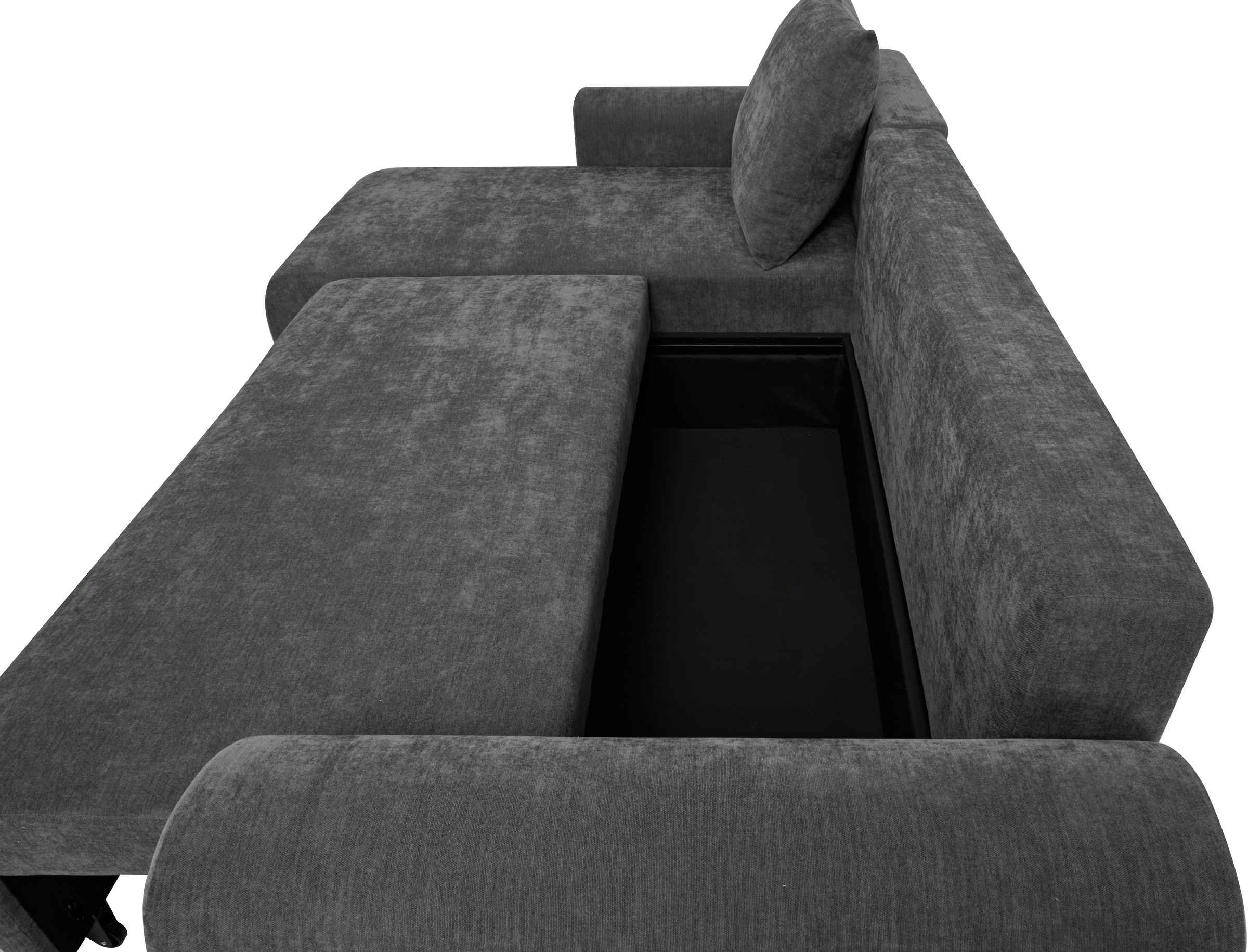 Home affaire Ecksofa »Nortrud-Uni, 241 cm, L-Form, mit Schlaffunktion u. Bettkasten« Recamiere rechts / links montierbar, Feinstruktur-Bezug