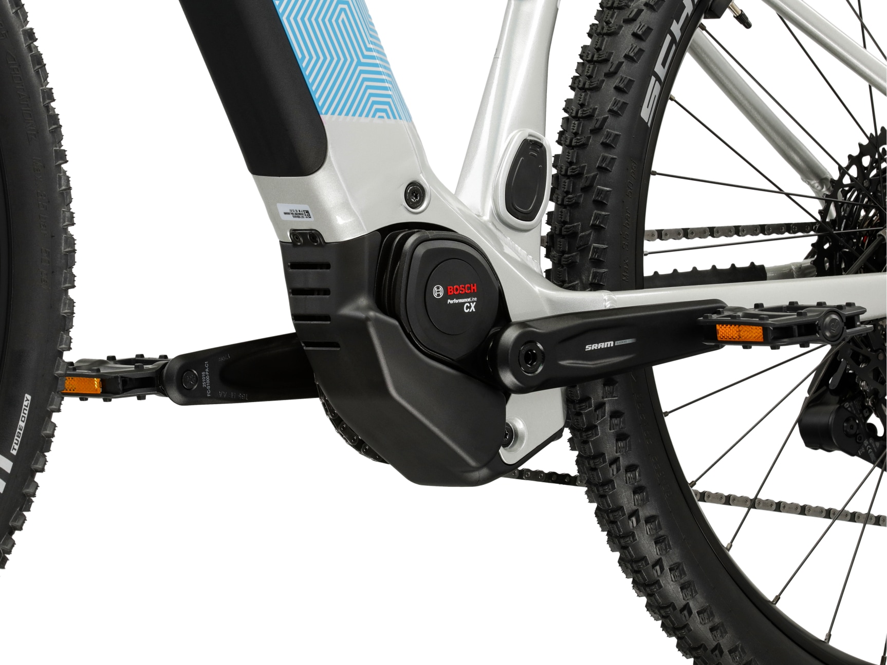 Kross »Influx Hybrid 5.0 21,3Ah / 800 Wh 29 Zoll silber 12 Gänge 2026« 12 Gang SRAM S1000 EAGLE AXS Schaltwerk Kettenschaltung Mittelmotor 250 W