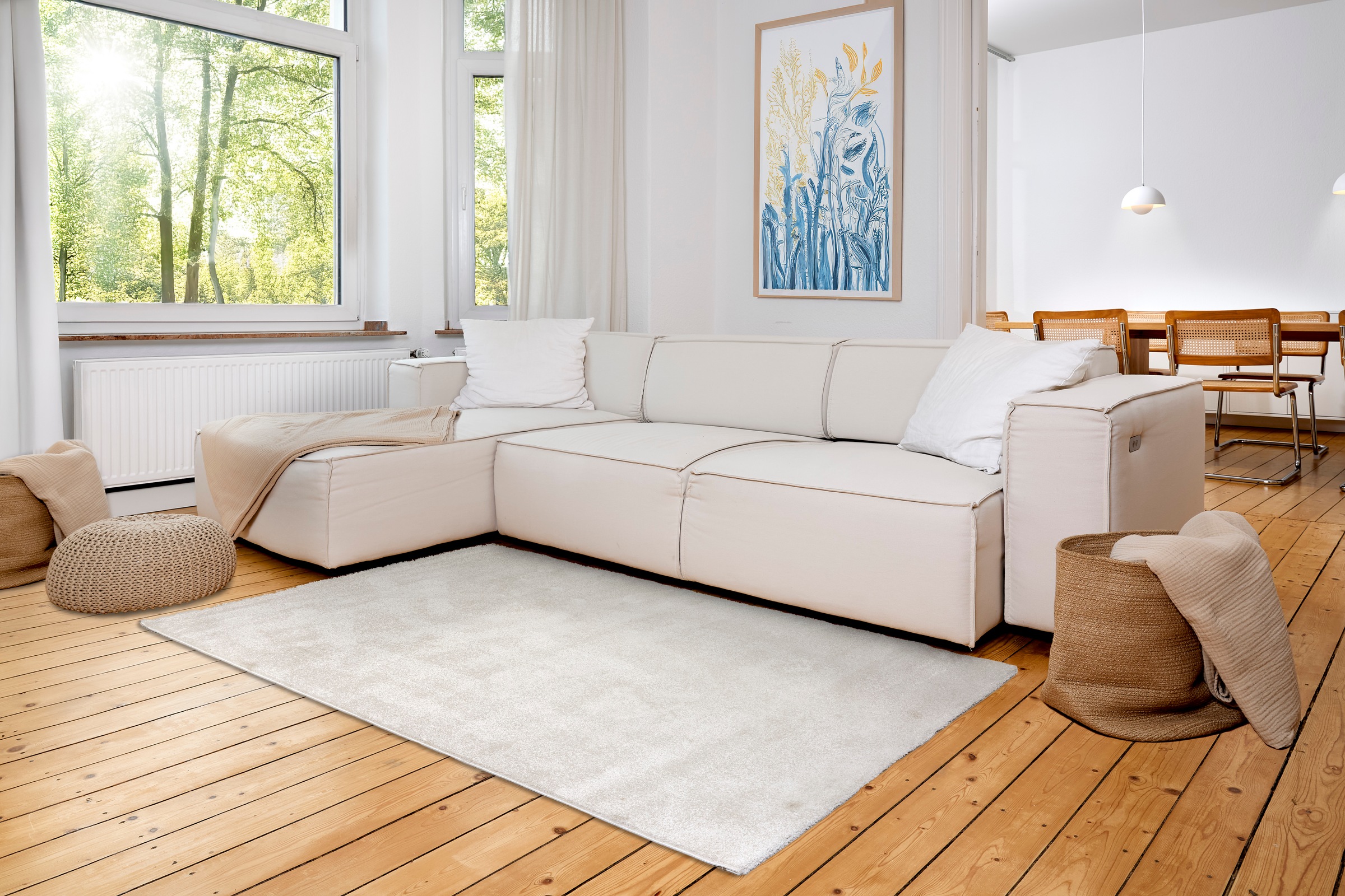 ASTRA Teppich »Sam 250«, rechteckig, 8 mm Höhe, weicher Kurzflor, Wohnzimmer, Schlafzimmer