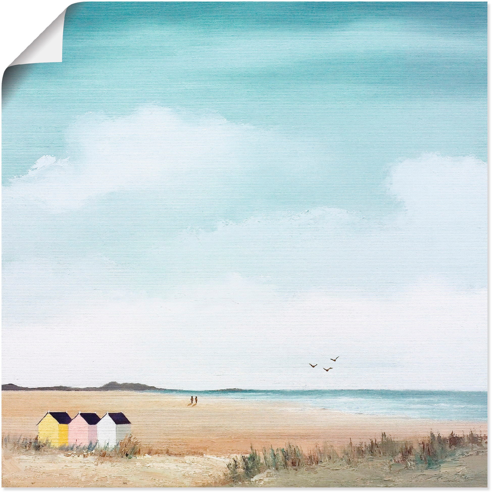 Artland Wandbild »Sonniger Morgen III« Strand 1 Stk. tlg. als Leinwandbild, günstig online kaufen