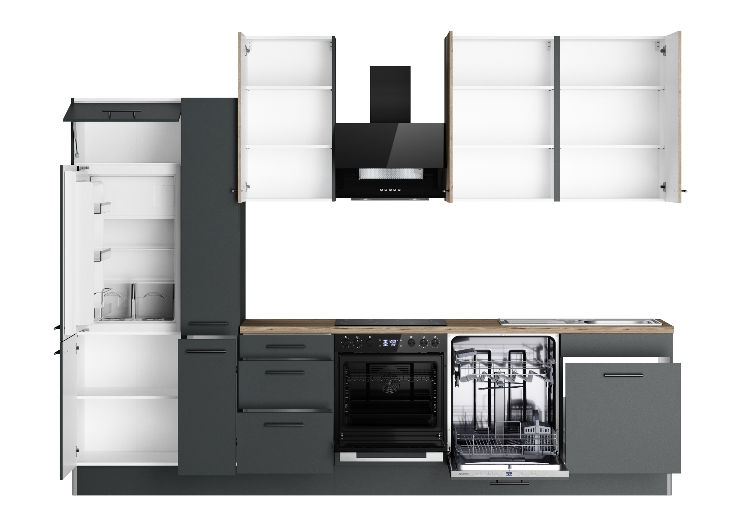 OPTIFIT Küchenzeile »Fiona«, Breite 320 cm, mit Hanseatic-E-Geräten,in Premium oder Basic