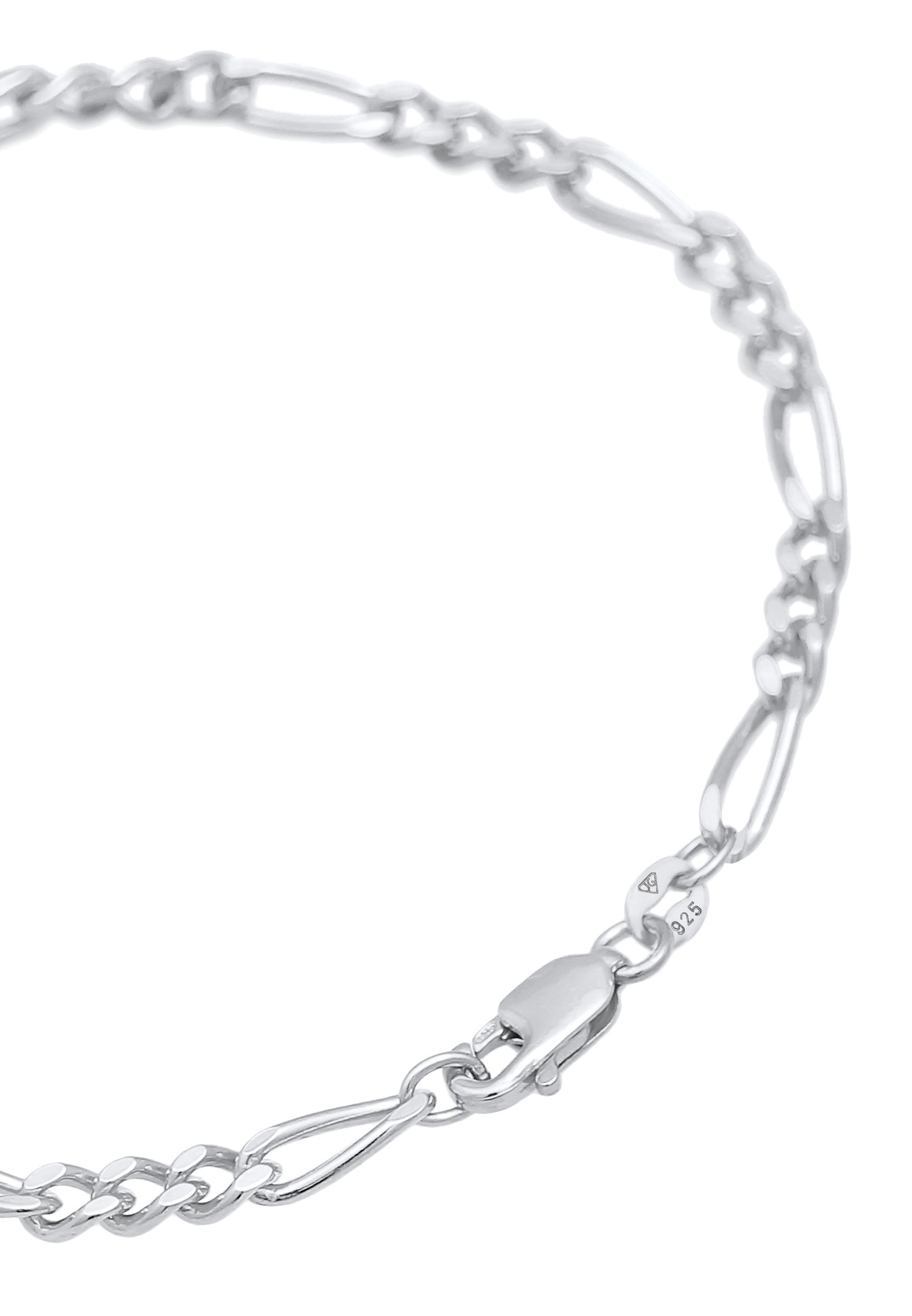 Kuzzoi Armband »Herren ID Platte Figaro Klassisch 925 Silber«