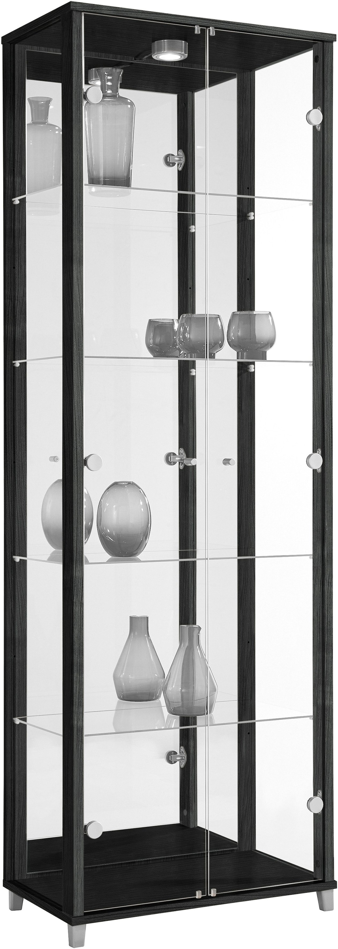 fif möbel Vitrine »OPTIMA«, Standvitrine, Vitrinenschrank, Glasvitrine, Sammlervitrine, LED